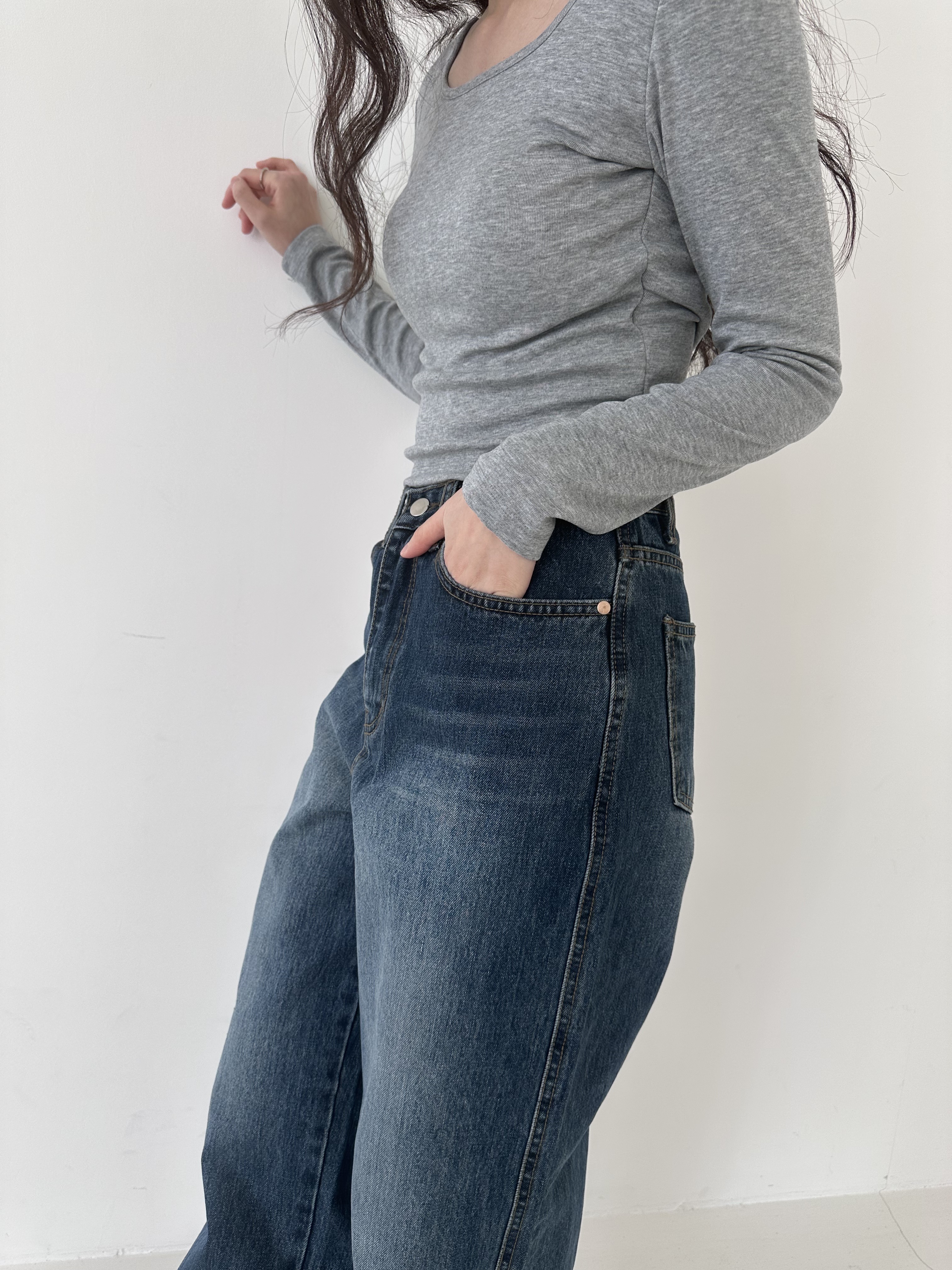 タグリベットワイドデニムパンツ | 詳細画像8