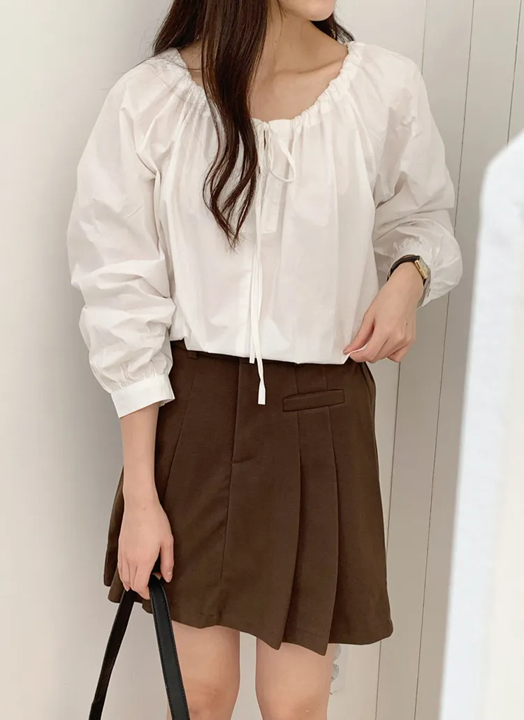 ドロストリボンネックバルーンブラウス | 1015MARKET | 詳細画像1