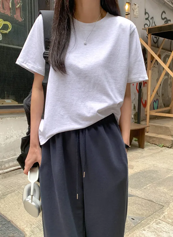 ルーズストレッチ半袖Tシャツ | crushj | 詳細画像1