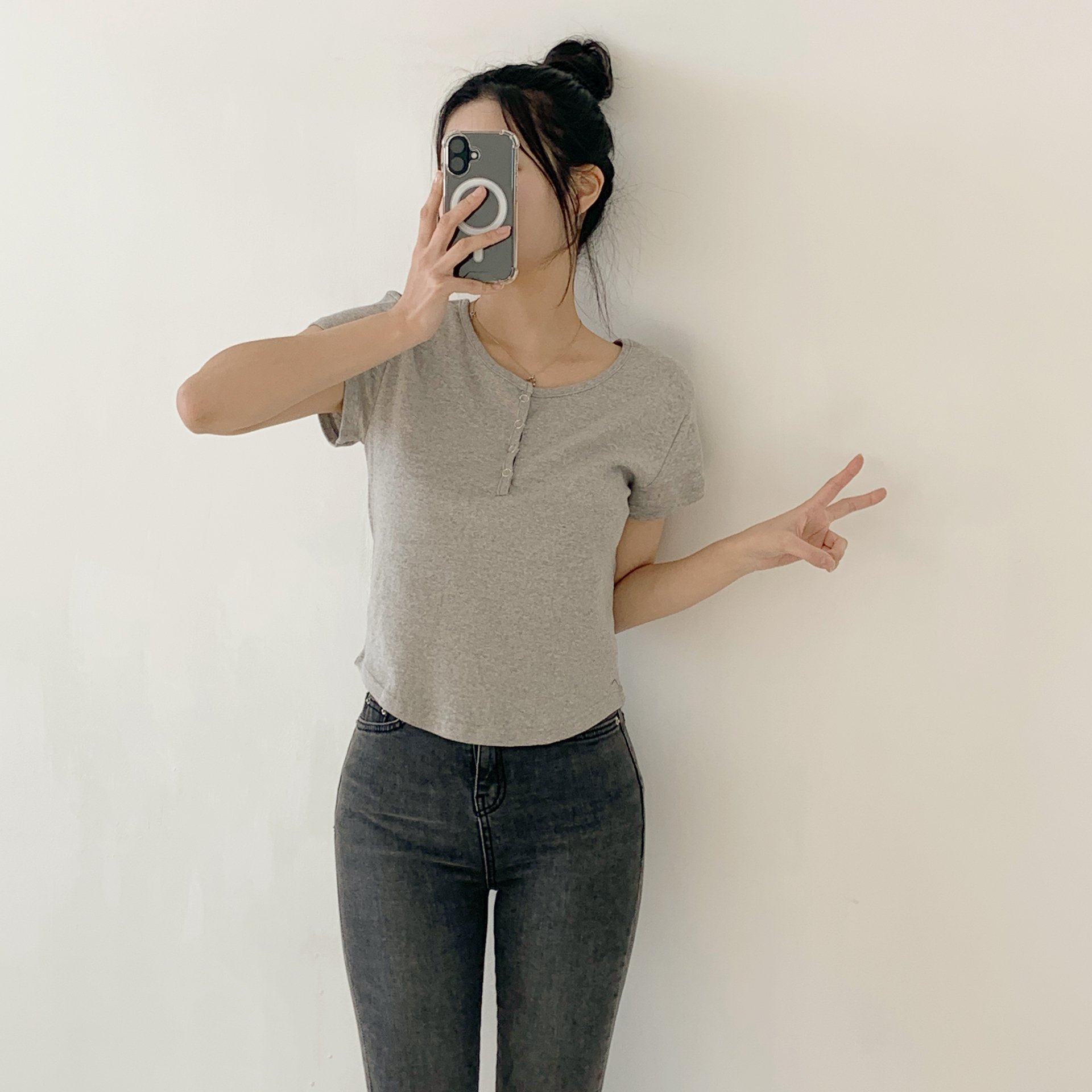 ヘンリーネックショートスリーブTシャツ | 詳細画像15