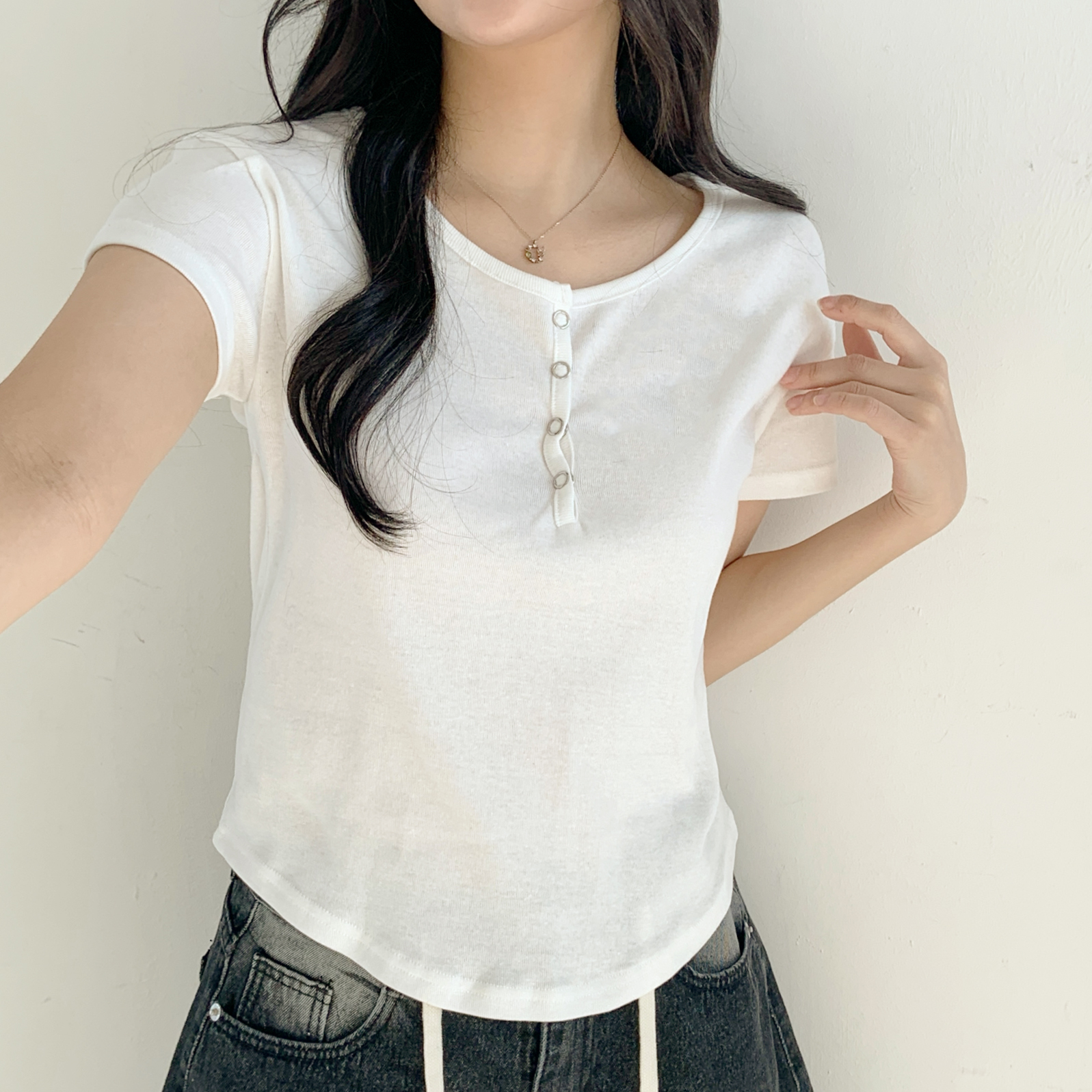 ヘンリーネックショートスリーブTシャツ | 詳細画像2