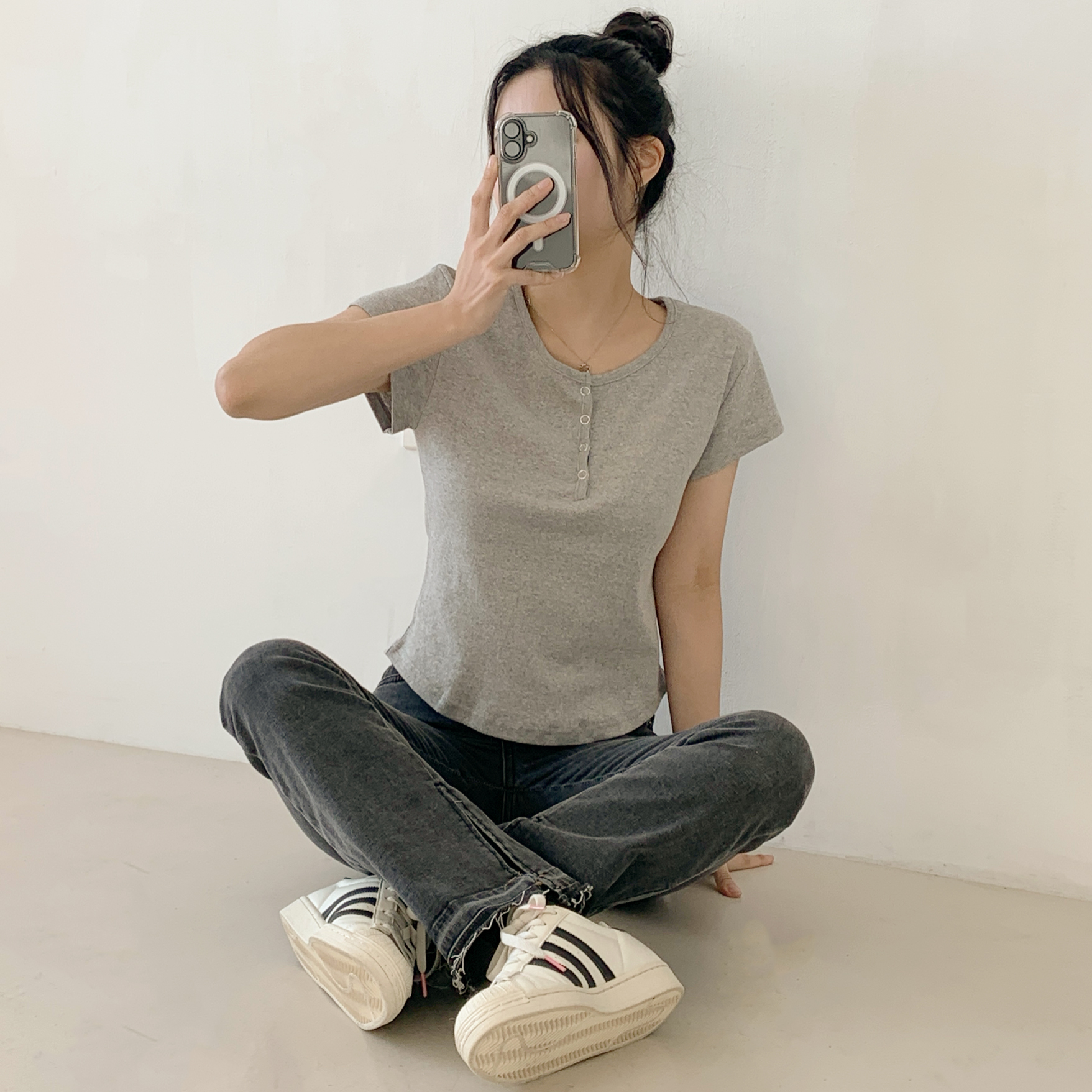 ヘンリーネックショートスリーブTシャツ | 詳細画像16