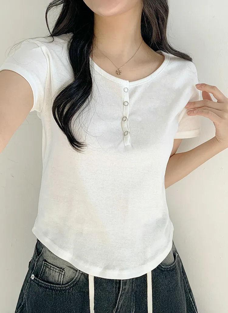 ヘンリーネックショートスリーブTシャツ | 詳細画像1