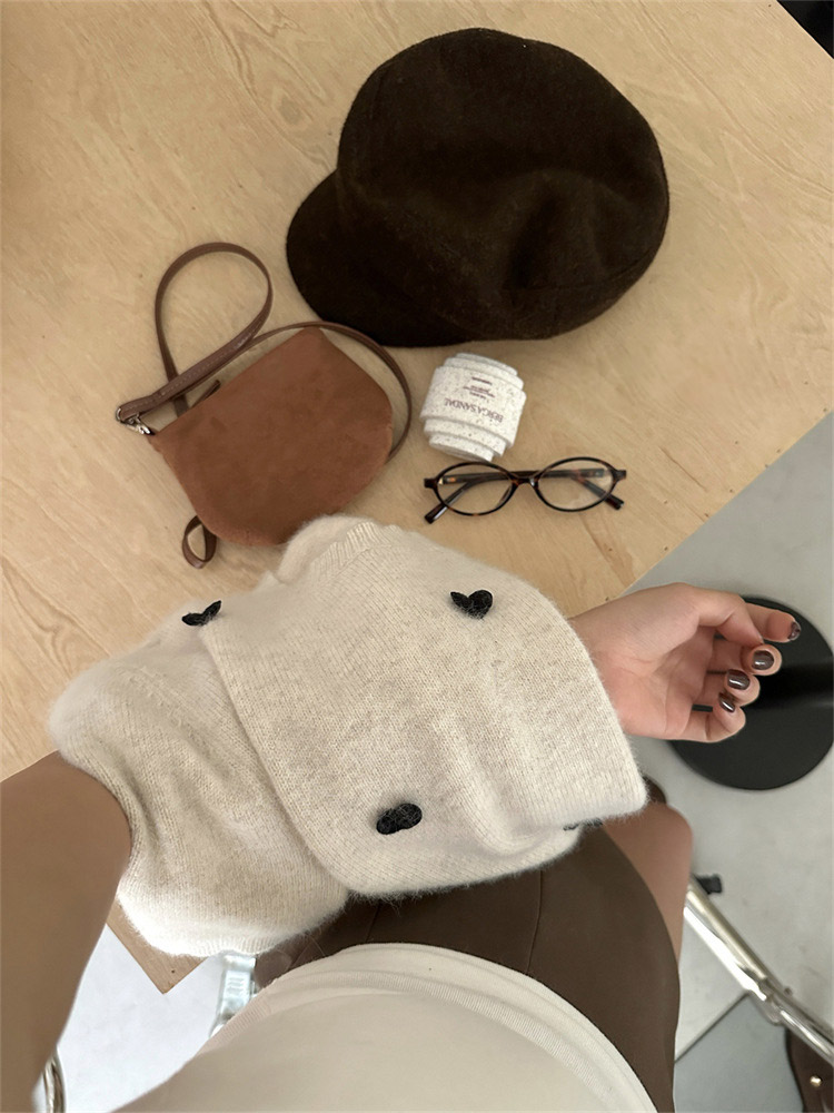 ハートモチーフ半袖ニット | 詳細画像3