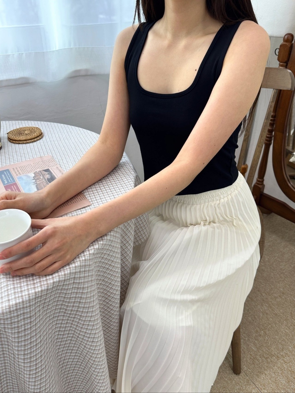 Uネッククロップドタンクトップ | 詳細画像14