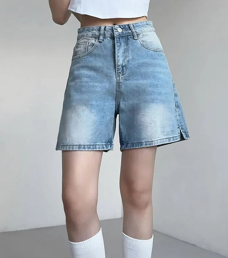 サイドスリットハーフデニムパンツ | 詳細画像3