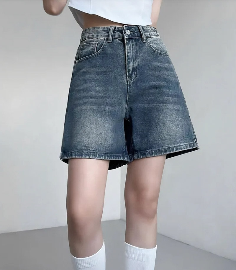 サイドスリットハーフデニムパンツ | 詳細画像5