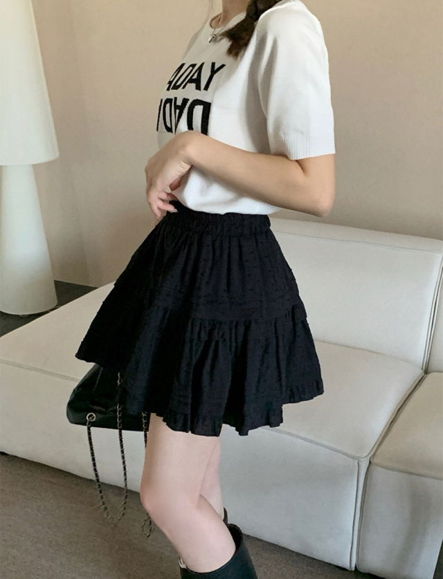 パンツ裏地フリルピンタックティアードミニスカート | 詳細画像7
