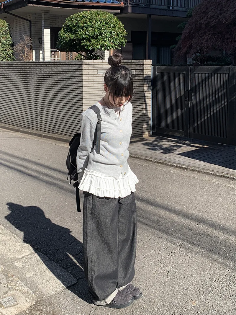 ノンウォッシュコットンワイドデニムパンツ | anyonemore | 詳細画像1