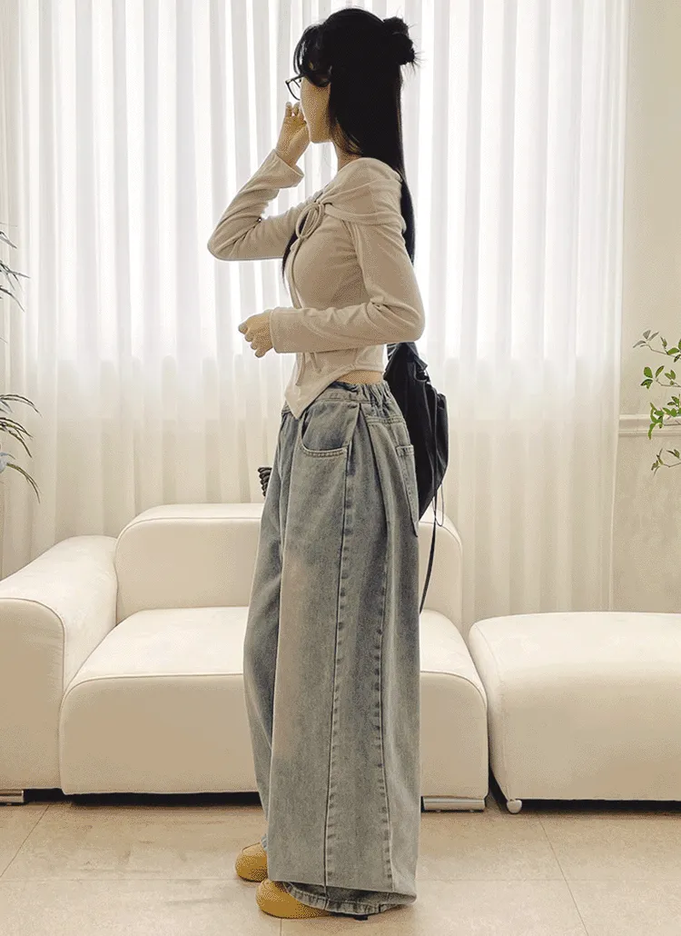 2WAYバックゴムバルーンデニムパンツ | withhuilin | 詳細画像1