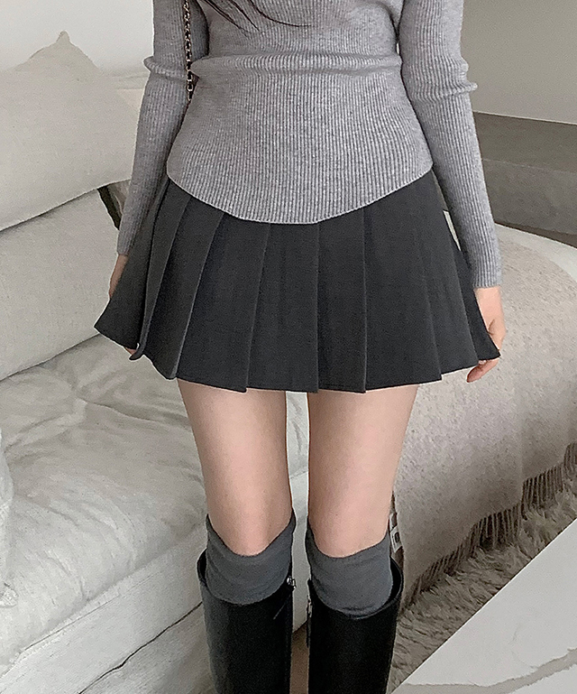 パンツ裏地プリーツミニAラインスカート | レディースファッション通販