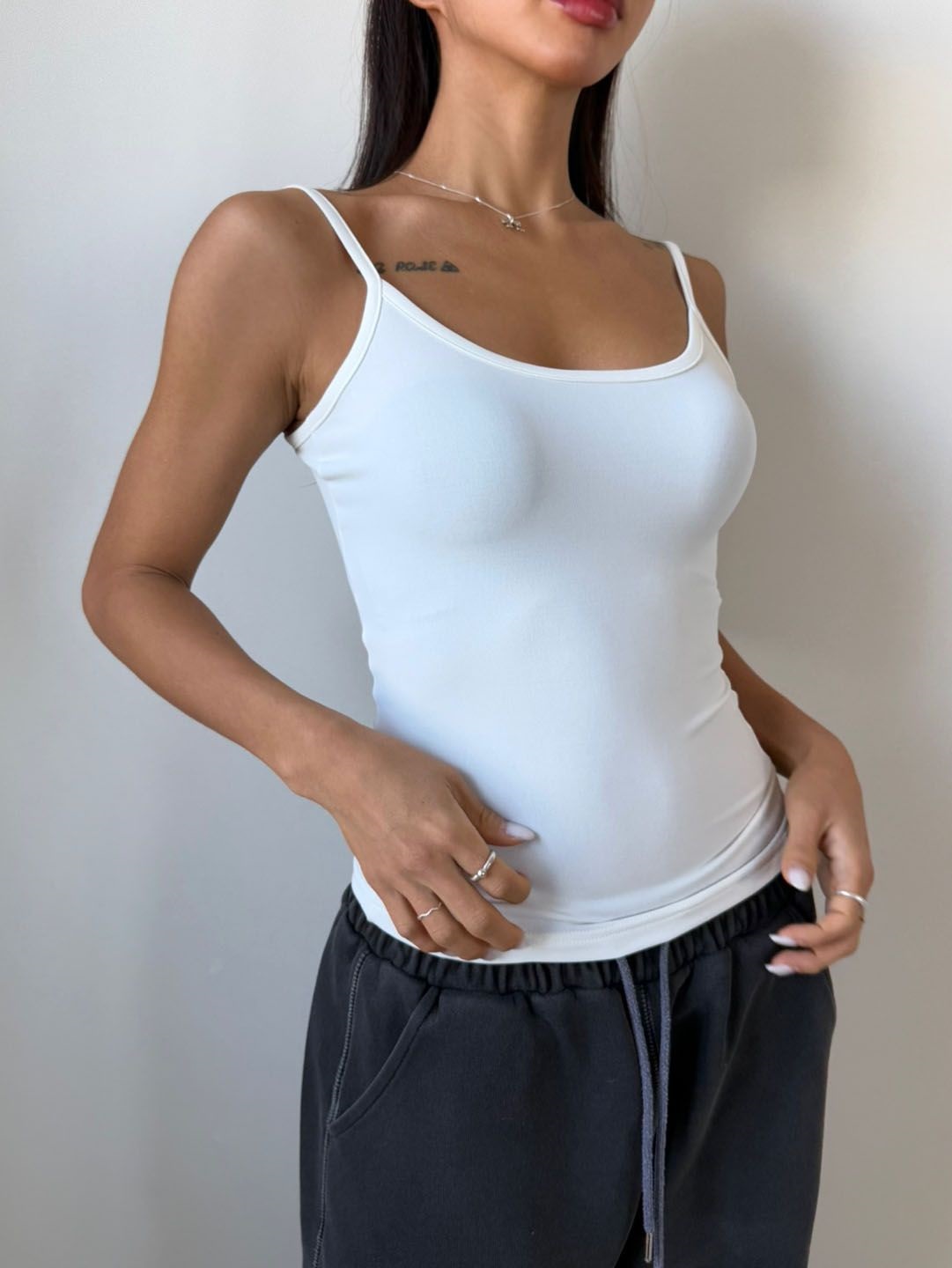 Uネックスリムキャミソール | 詳細画像18