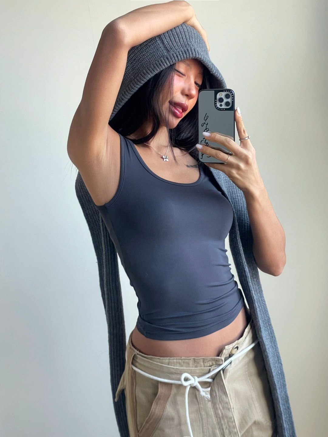 Uネックスリムタンクトップ | 詳細画像2