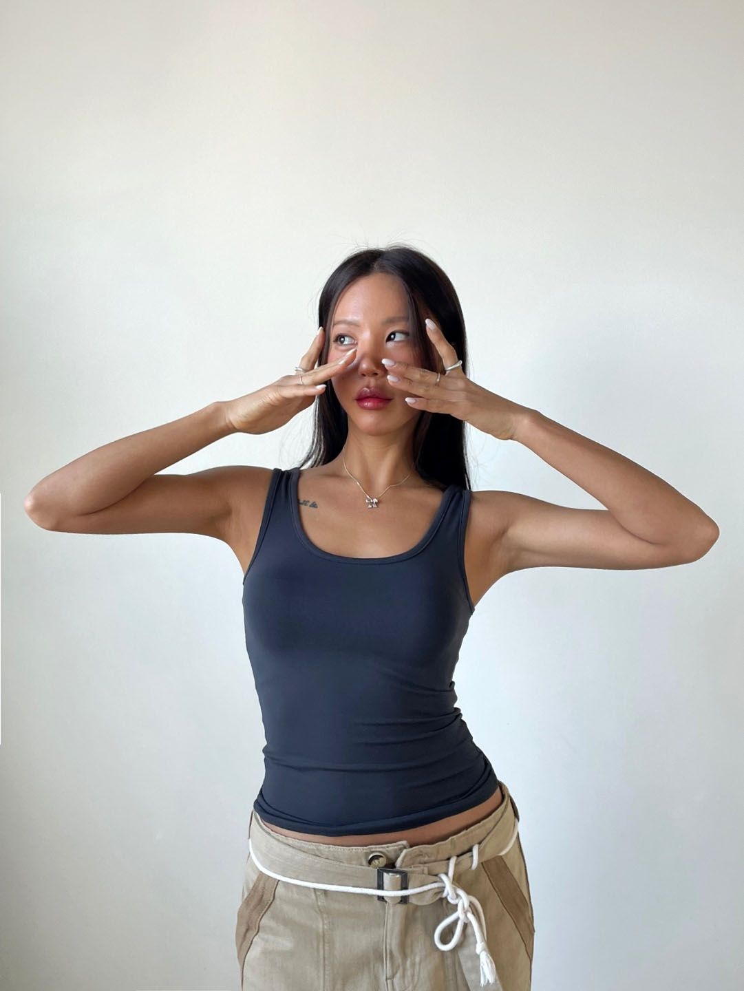 Uネックスリムタンクトップ | 詳細画像4