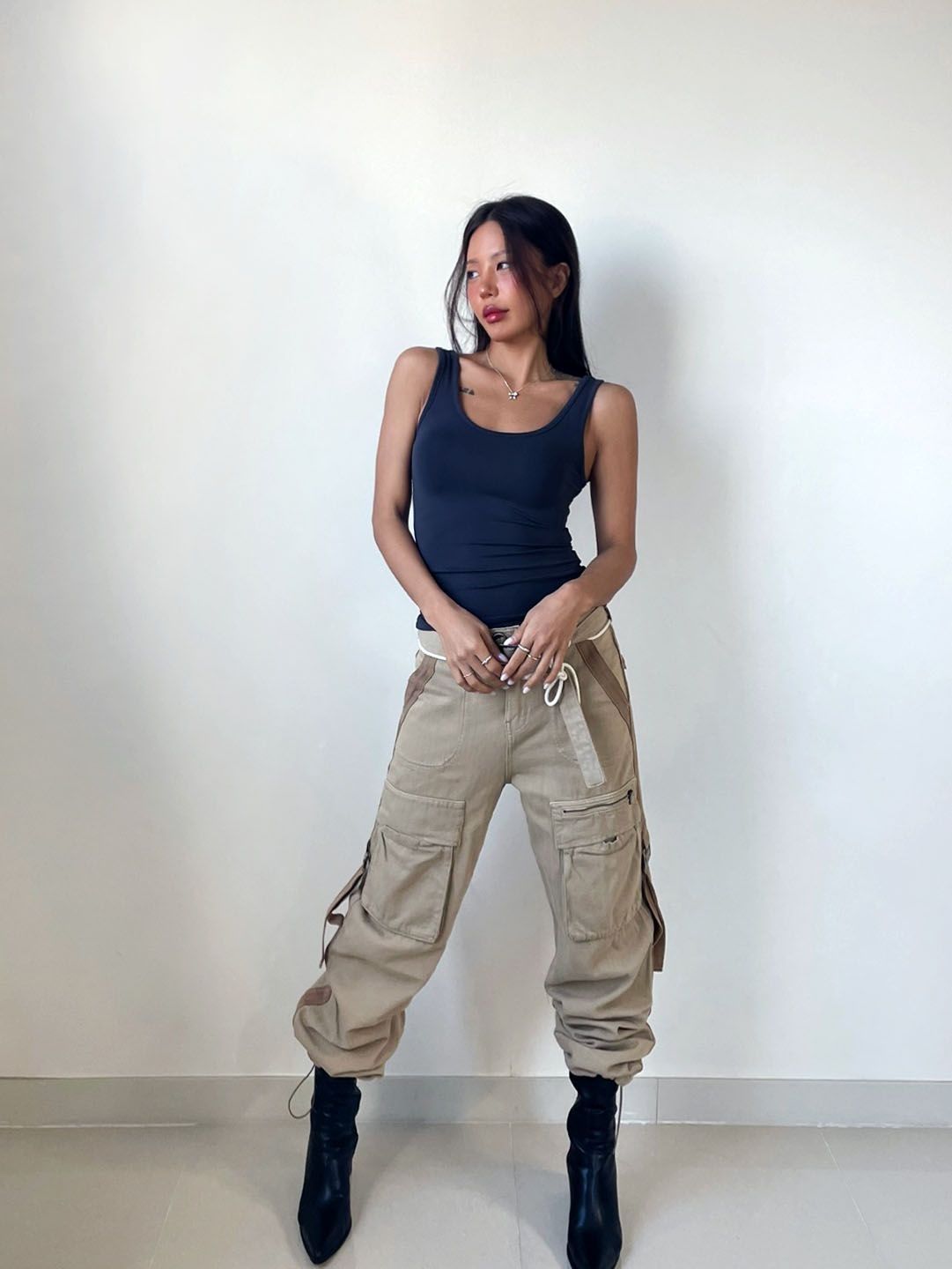 Uネックスリムタンクトップ | 詳細画像8