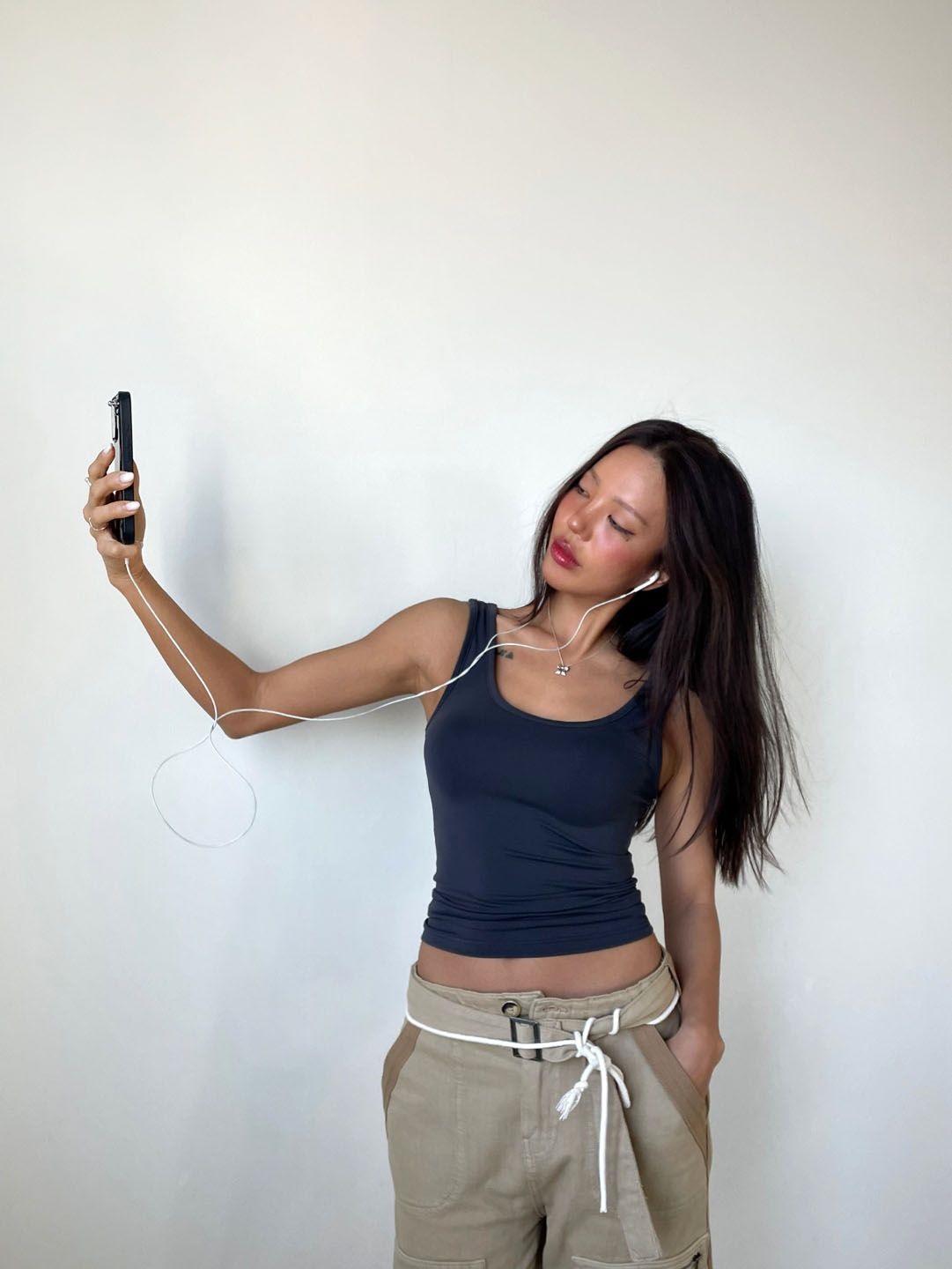 Uネックスリムタンクトップ | 詳細画像12