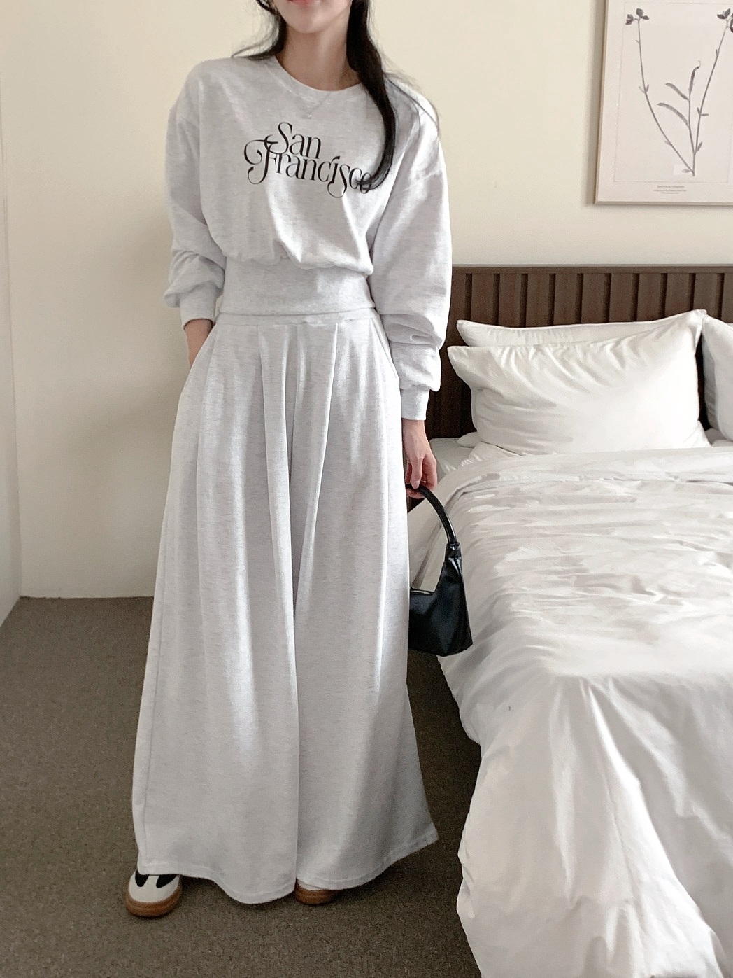 San Franciscoクロップドスウェット&ワイドパンツSET | 詳細画像11