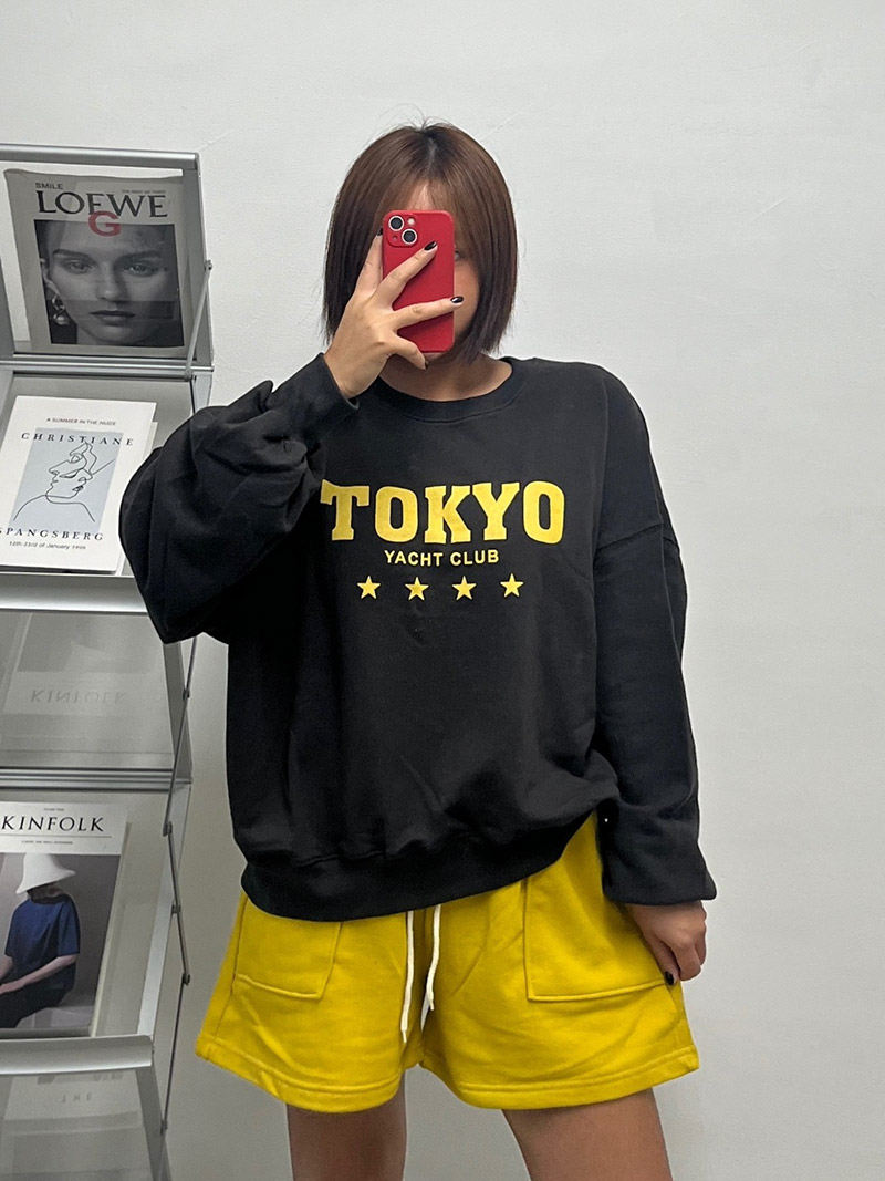 TOKYOロゴスウェット&ドロストポケットハーフパンツSET | 詳細画像3