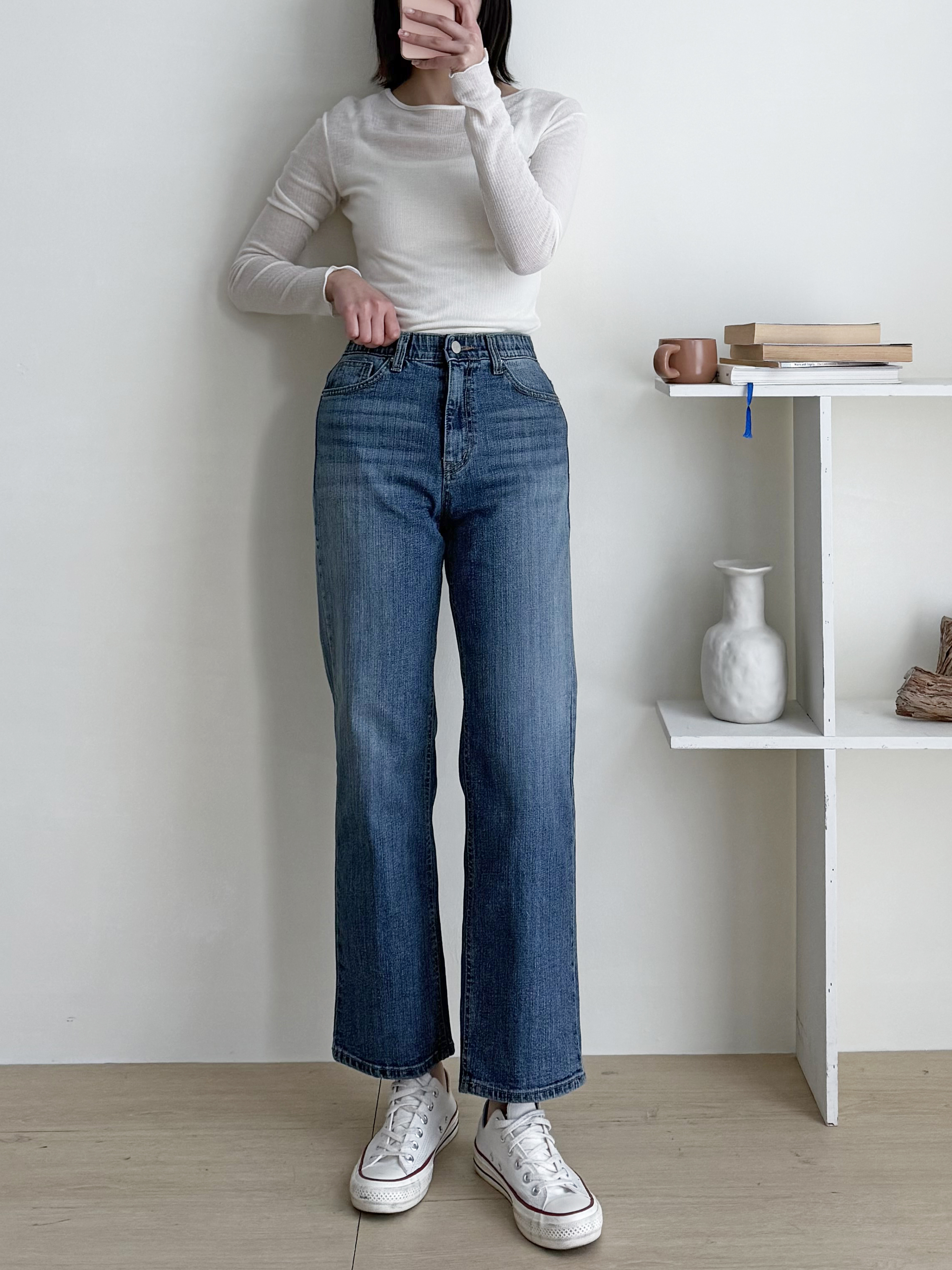 クロップドシークレットゴムデニムパンツ | 詳細画像7