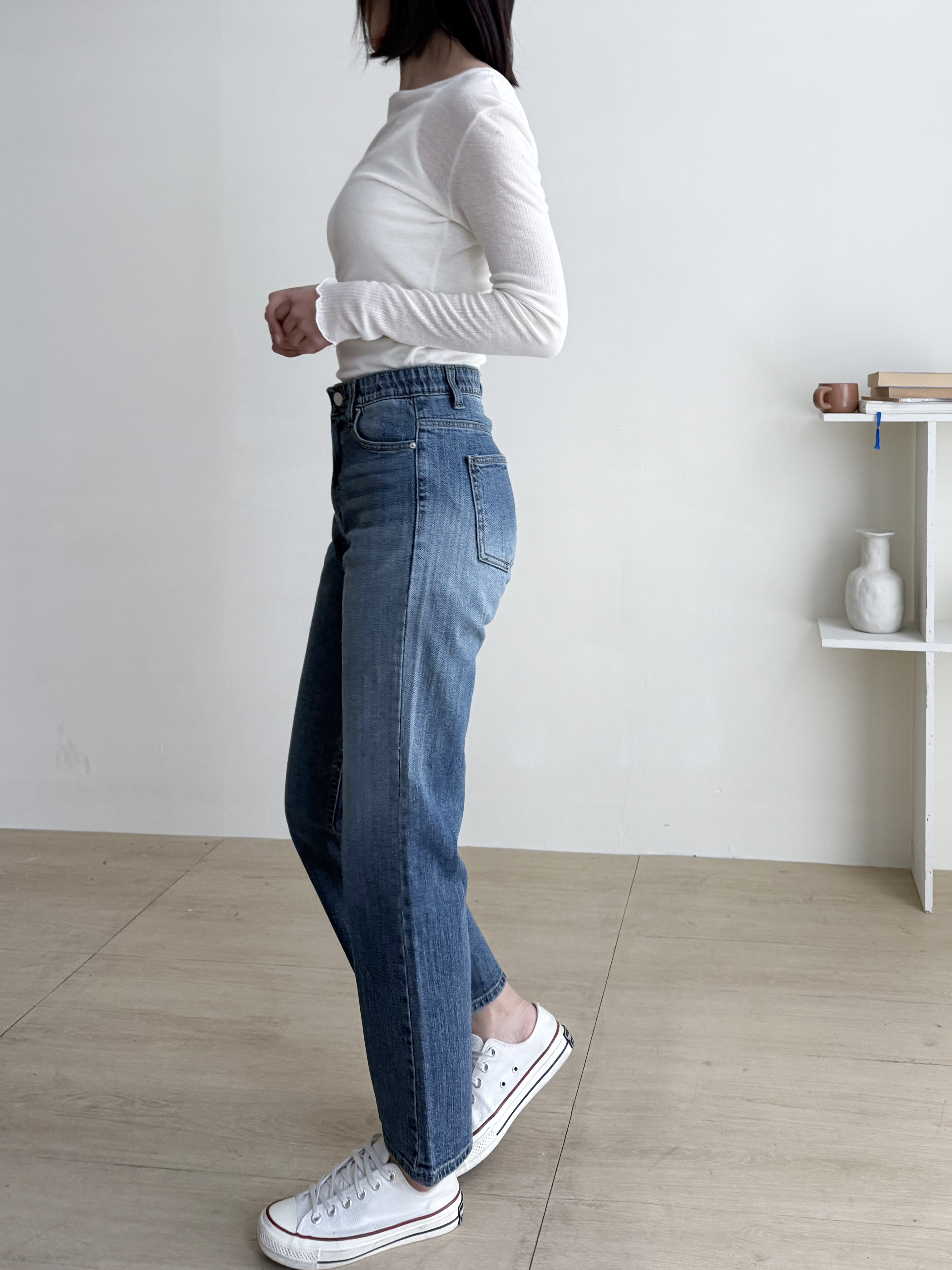 クロップドシークレットゴムデニムパンツ | 詳細画像11