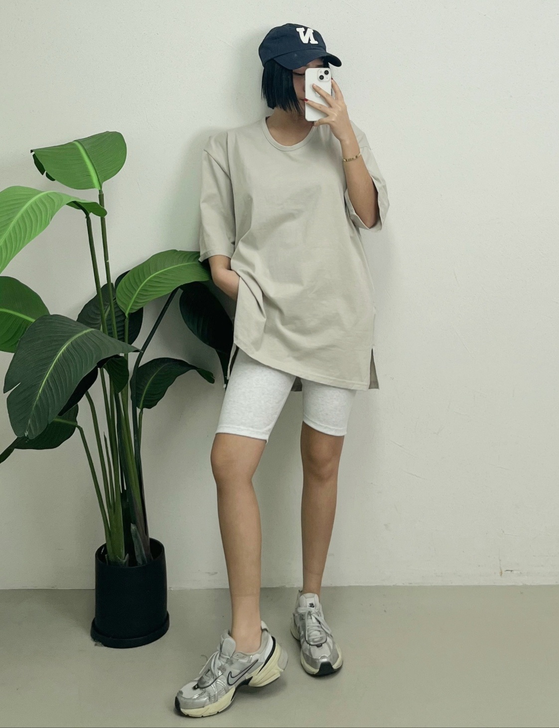 ショルダーパッドUネックスリットボクシーTシャツ | 詳細画像4