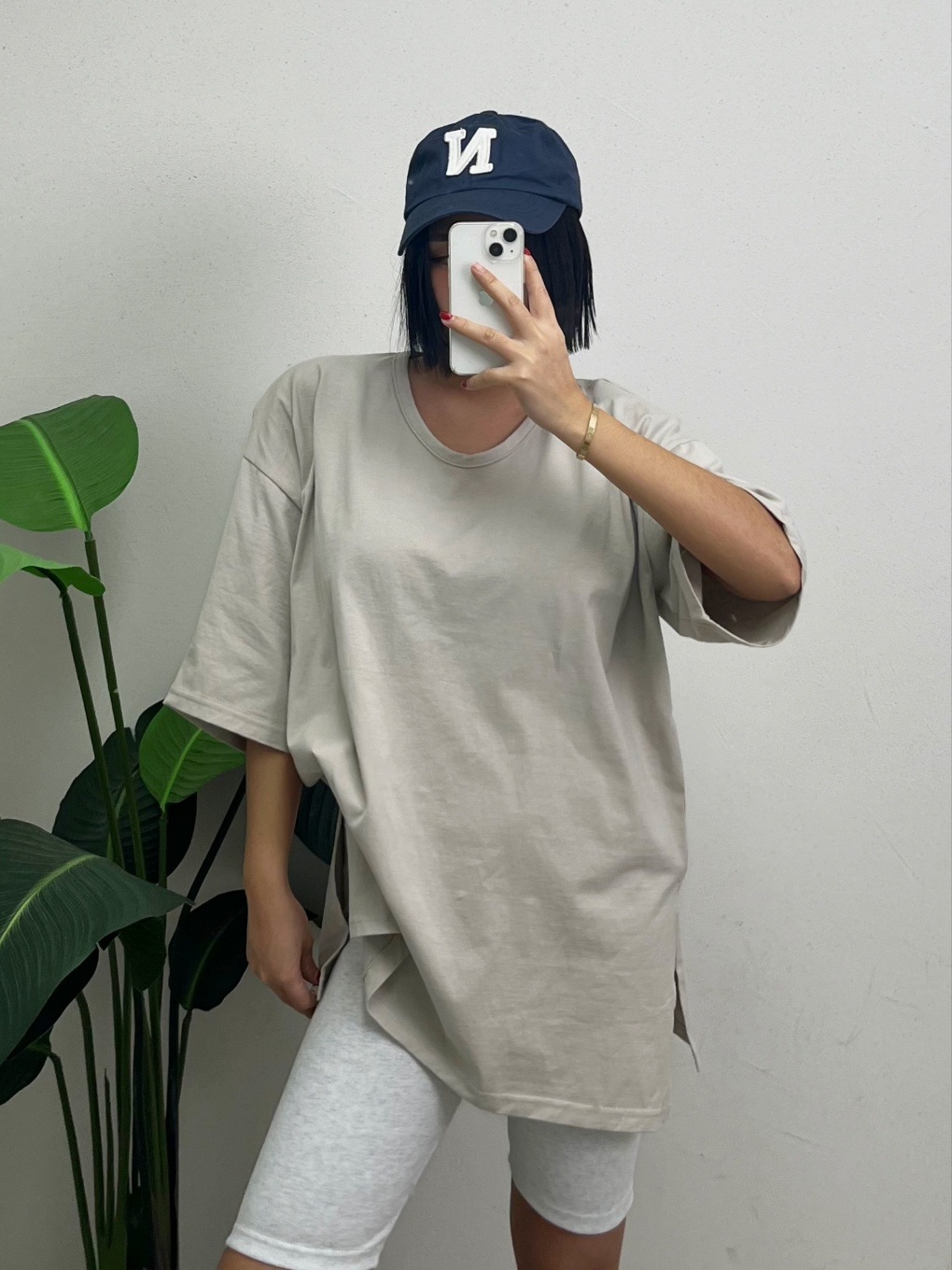 ショルダーパッドUネックスリットボクシーTシャツ | 詳細画像6