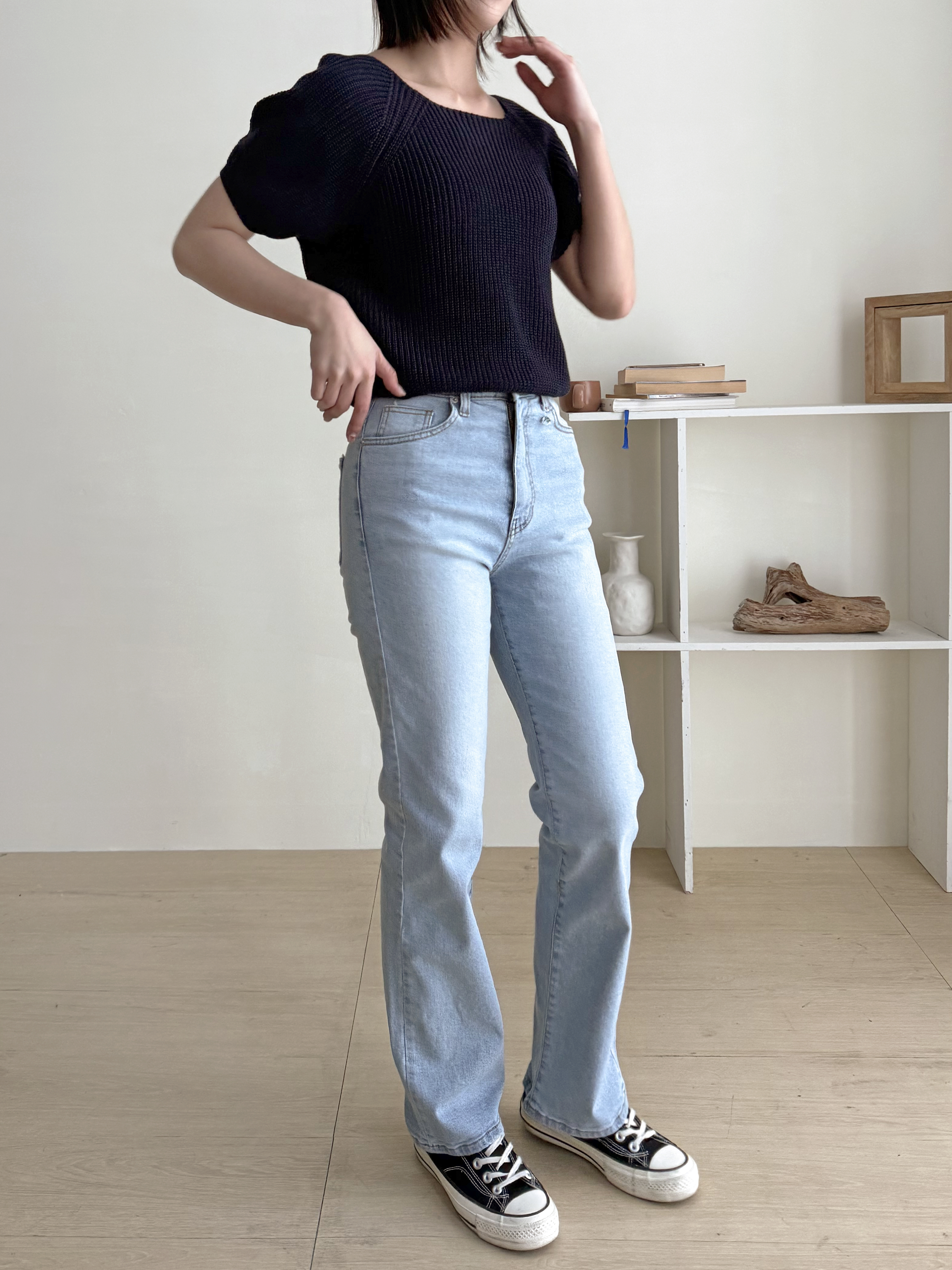 シークレットゴムストレートデニムパンツ | 詳細画像4