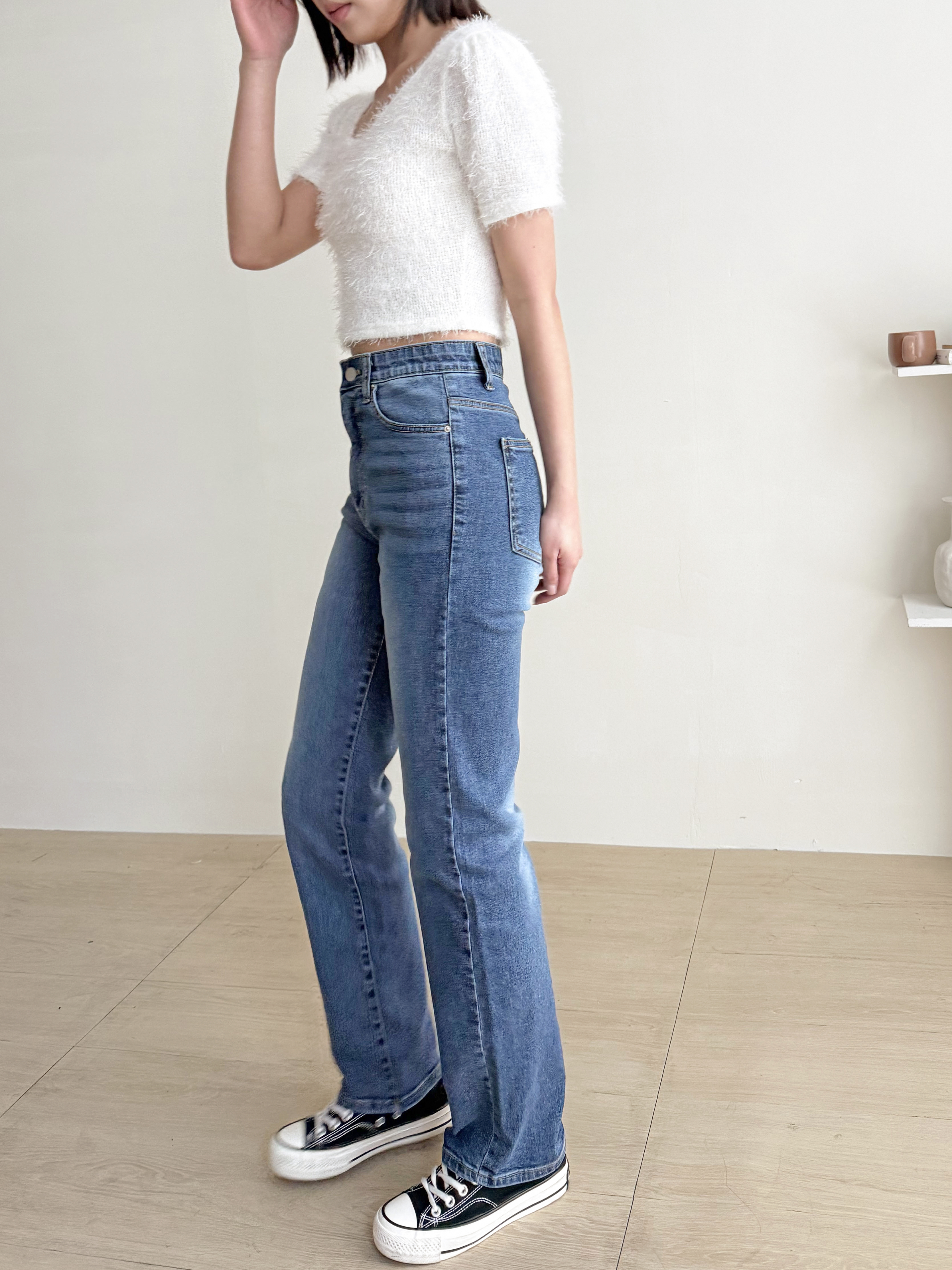 シークレットゴムストレートデニムパンツ | 詳細画像11