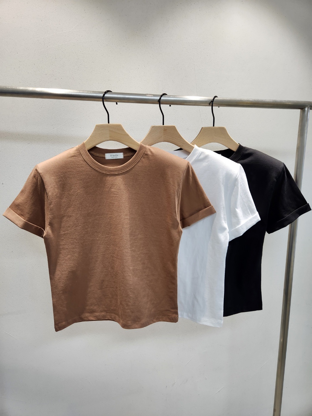 ショルダーパッドロールアップ半袖Tシャツ | 詳細画像10