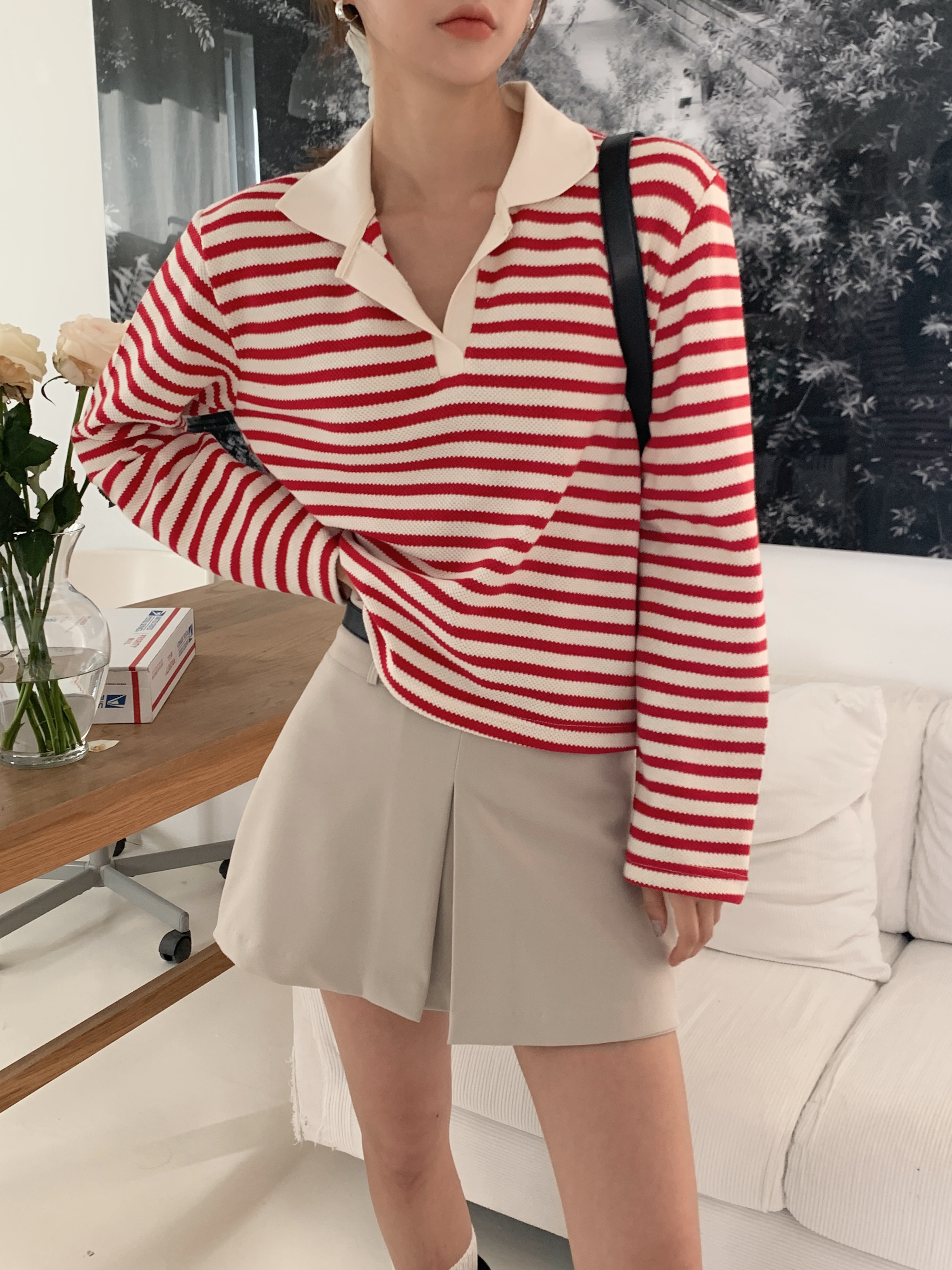 スキッパーボーダースリットTシャツ | 詳細画像9