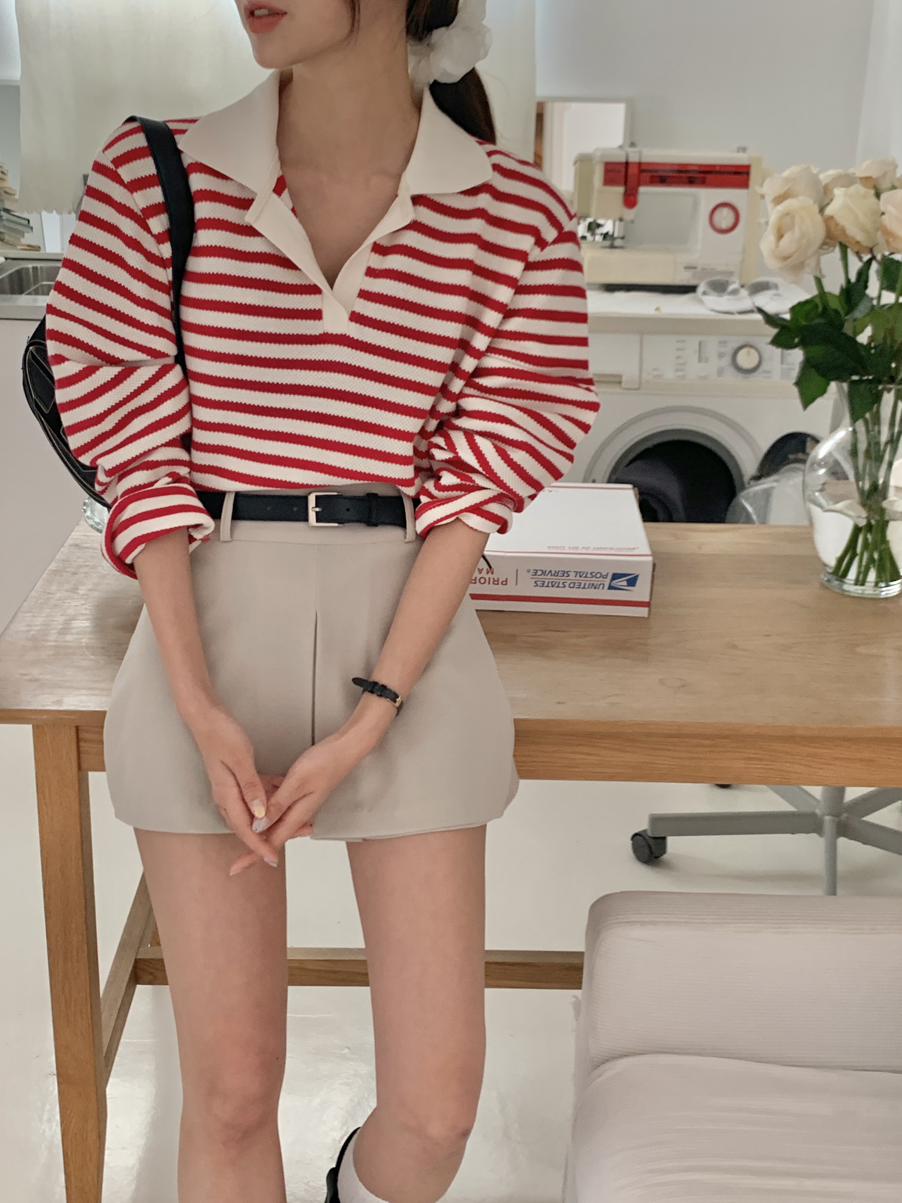 スキッパーボーダースリットTシャツ | 詳細画像11