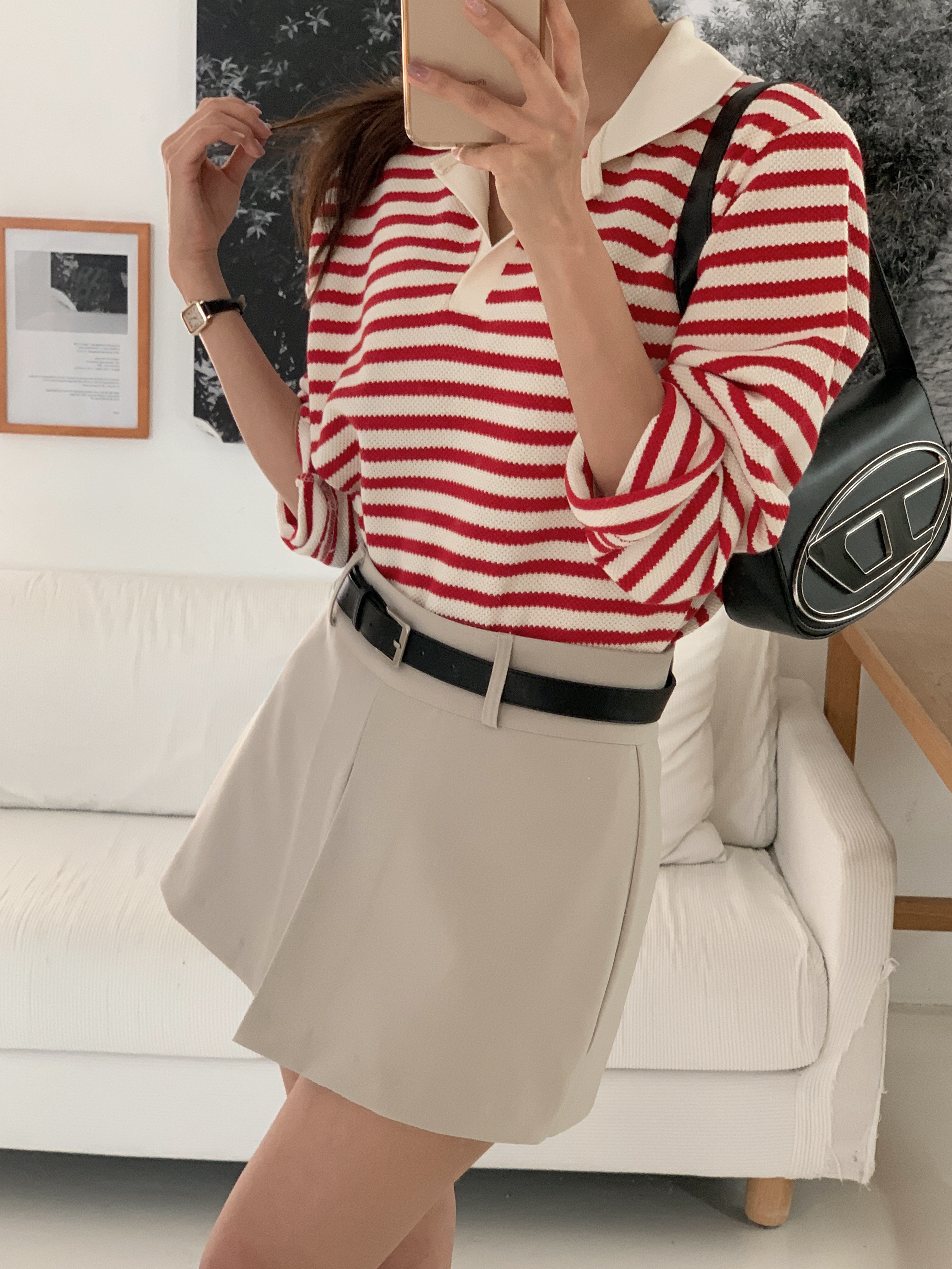 スキッパーボーダースリットTシャツ | 詳細画像16