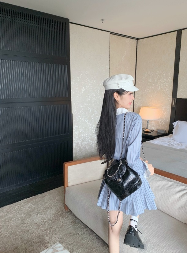 配色フラップストライプシャツミニワンピース | 詳細画像13