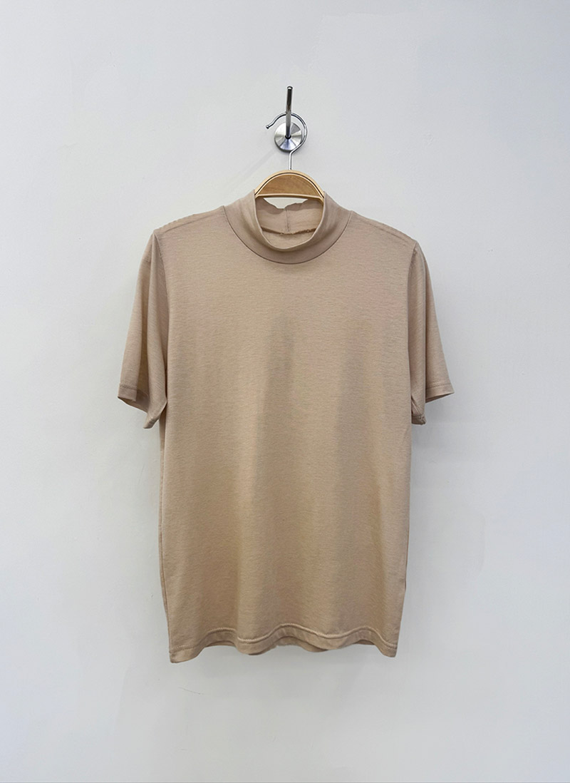 ウール混ハーフネック半袖Tシャツ | 詳細画像8