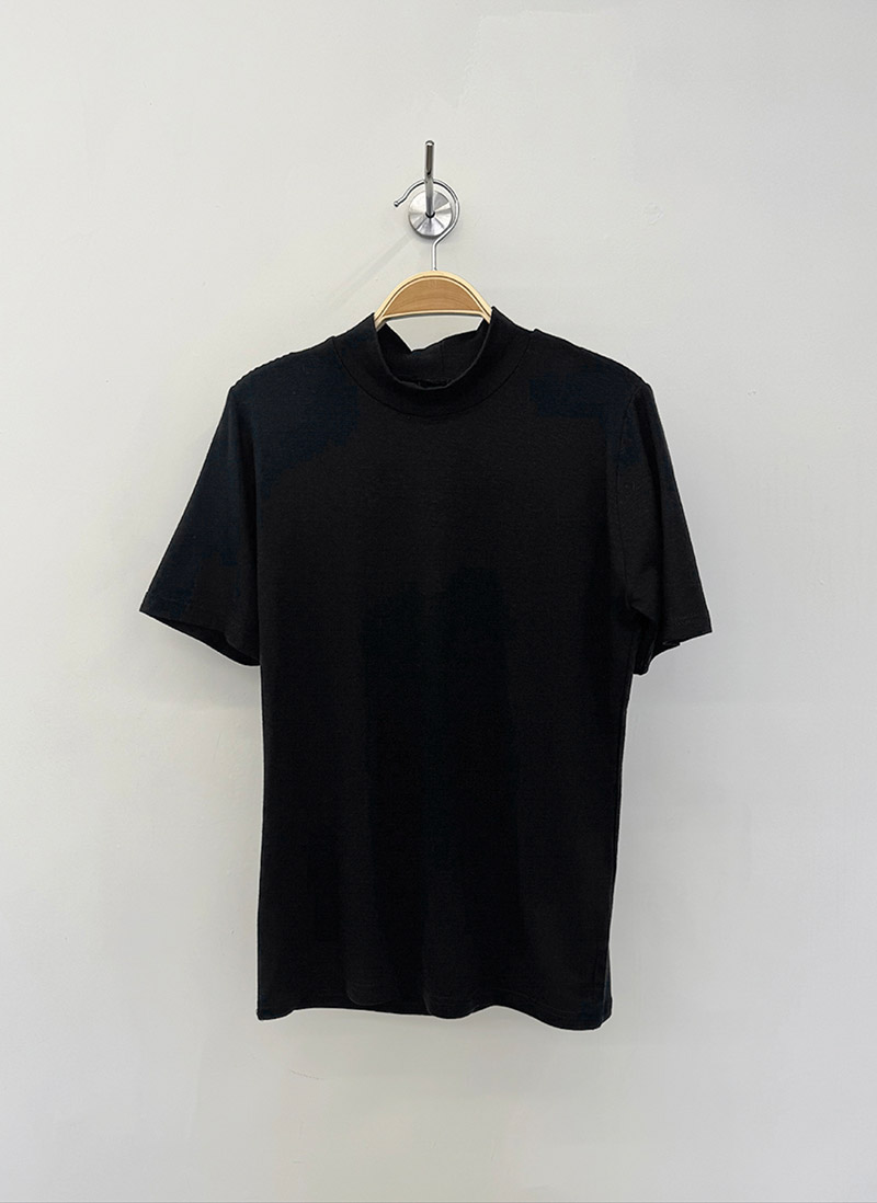 ウール混ハーフネック半袖Tシャツ | 詳細画像11