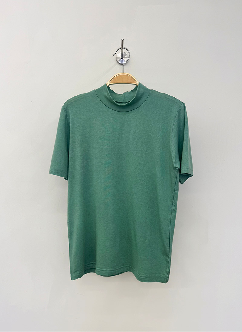 ウール混ハーフネック半袖Tシャツ | 詳細画像12