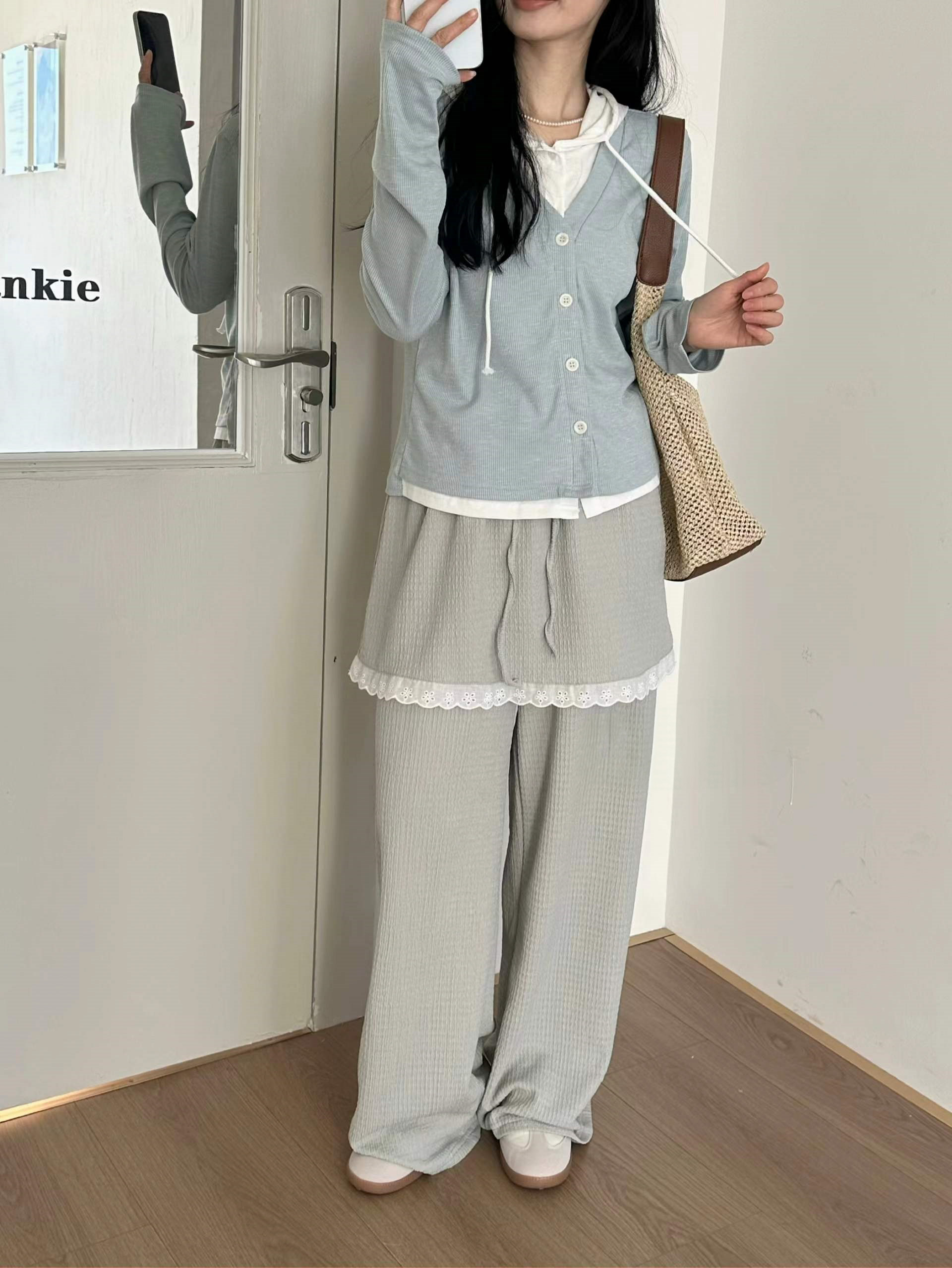 ドロストレーススカートレイヤードリンクルパンツ | 詳細画像16