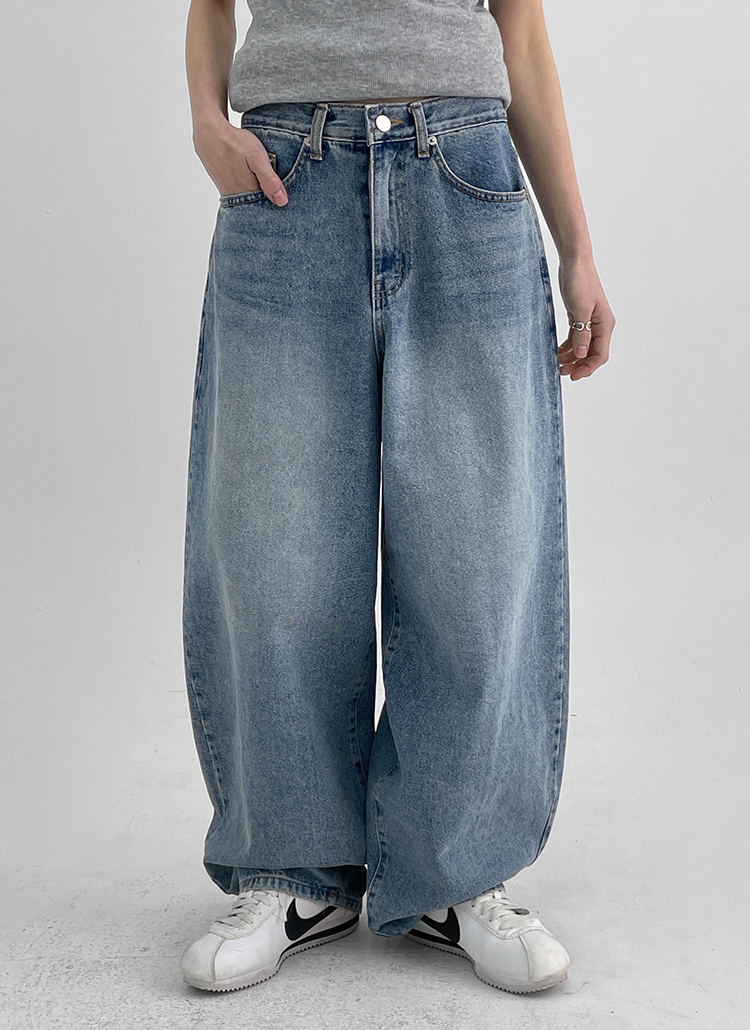 ウォッシュバルーンデニムパンツ | レディースファッション通販 - DHOLIC