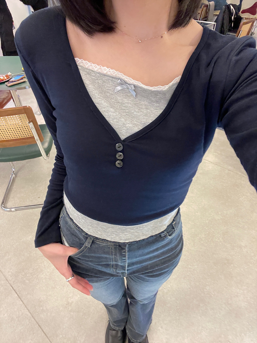 3TYPEハイウエストゴムフレアデニムパンツ | 詳細画像10