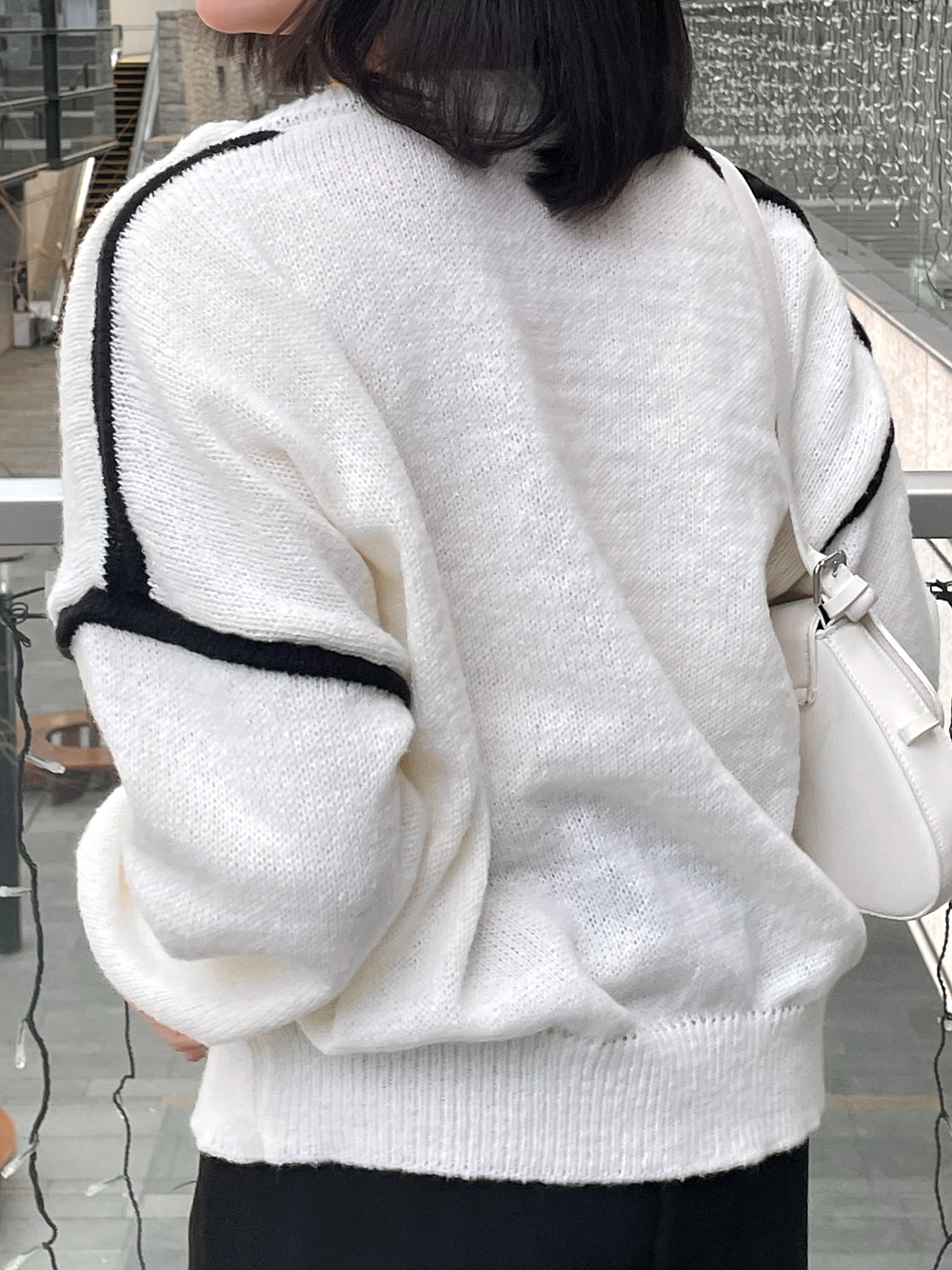 配色ルーズラウンドニット | 詳細画像7