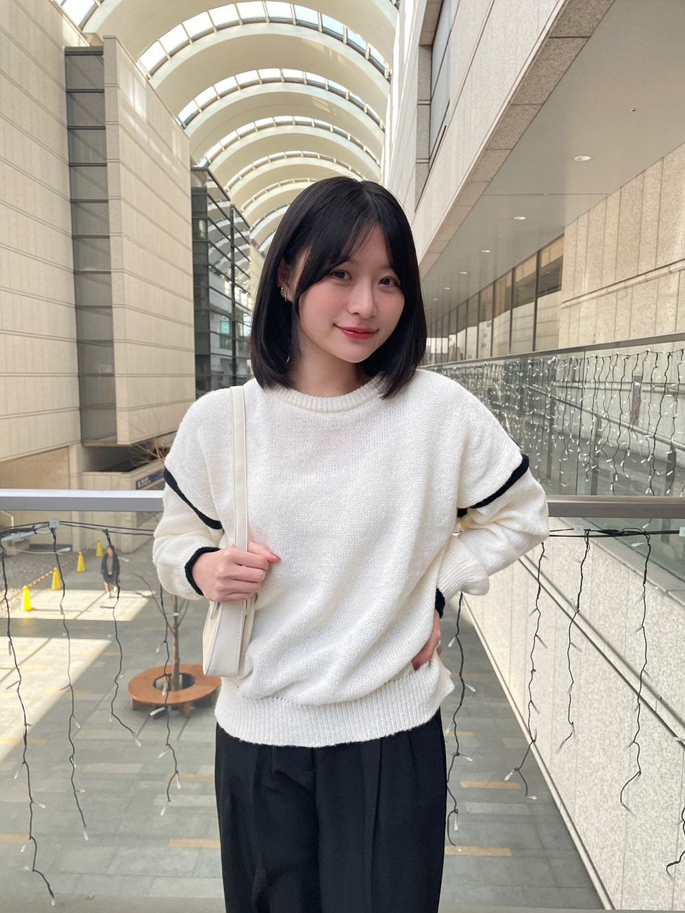 配色ルーズラウンドニット | 詳細画像9