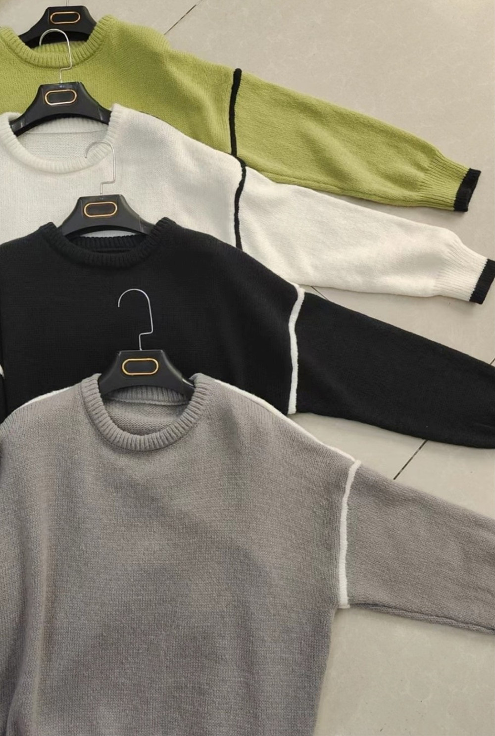 配色ルーズラウンドニット | 詳細画像14