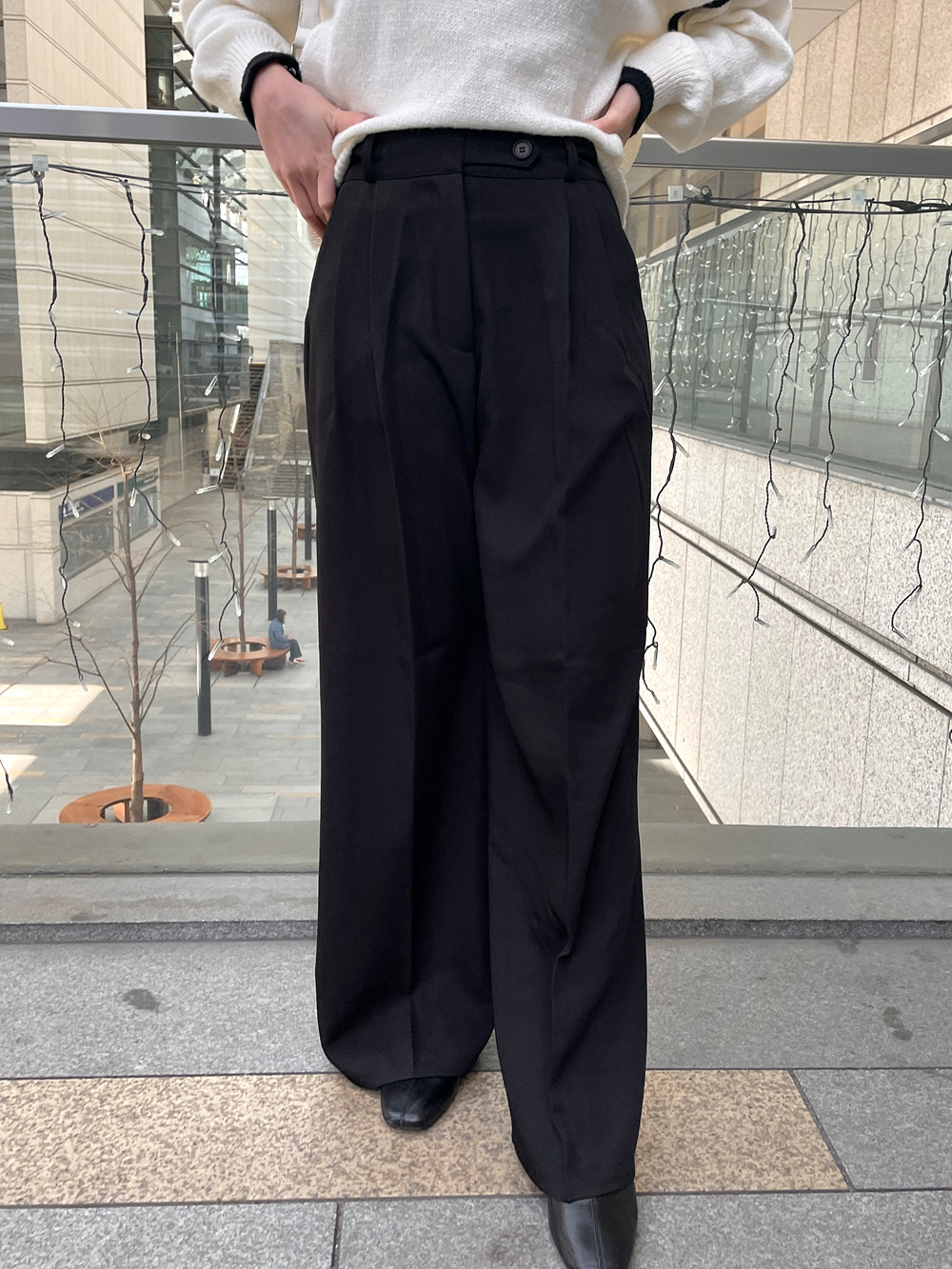 3TYPEハイウエストワイドスラックス | 詳細画像3