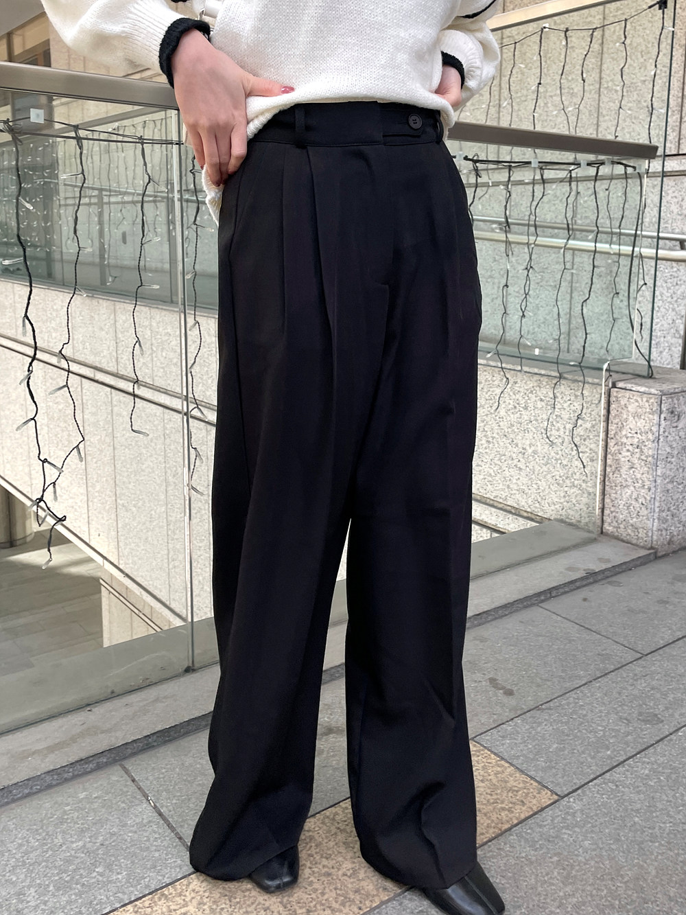 3TYPEハイウエストワイドスラックス | 詳細画像4