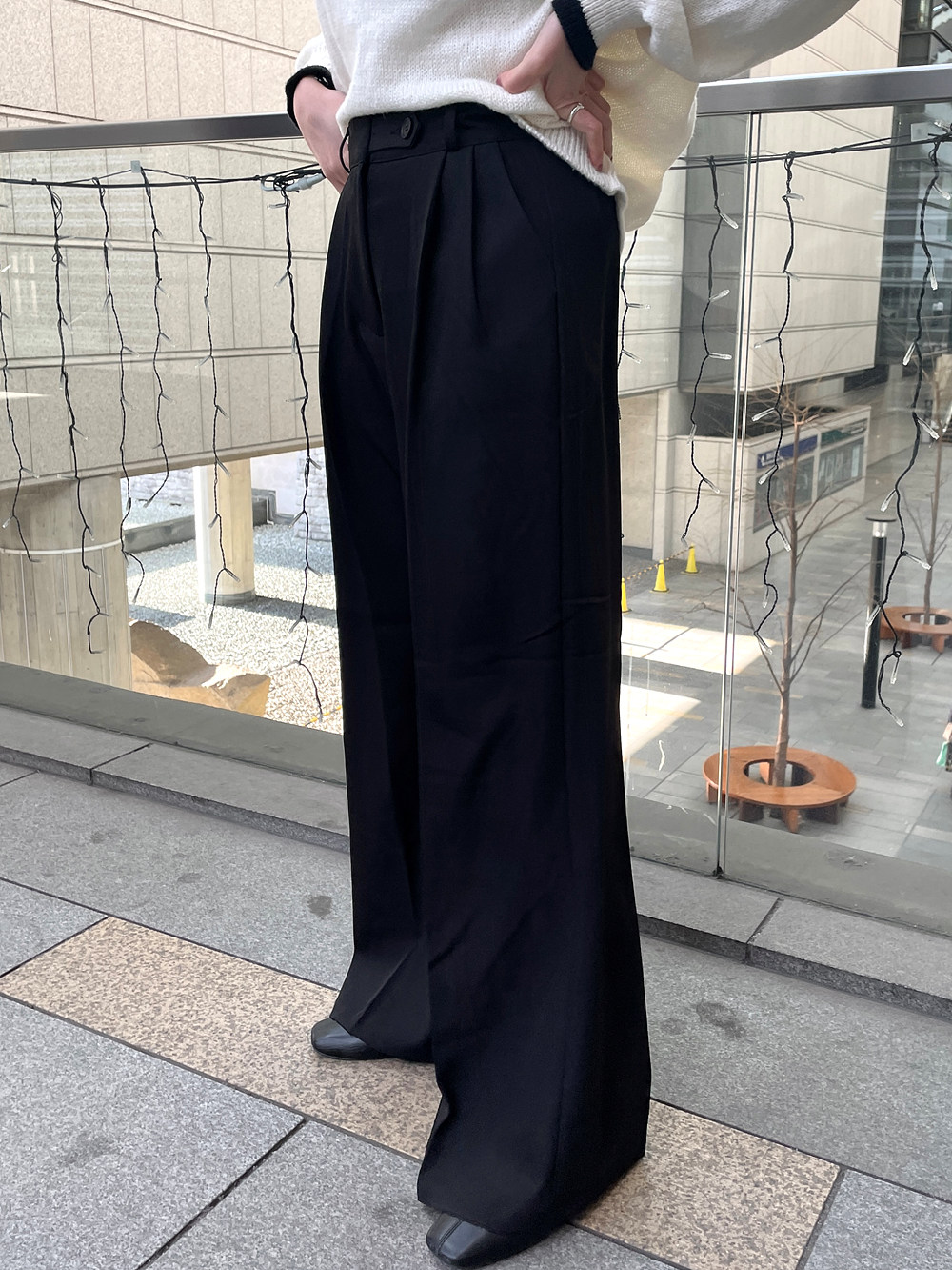 3TYPEハイウエストワイドスラックス | 詳細画像5