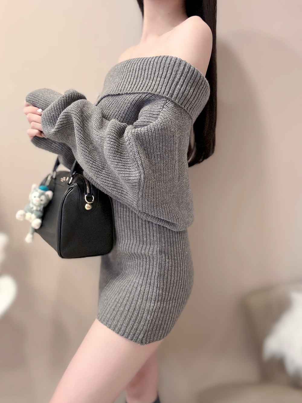 ゴールドボタンオフショルミニワンピース | 詳細画像3