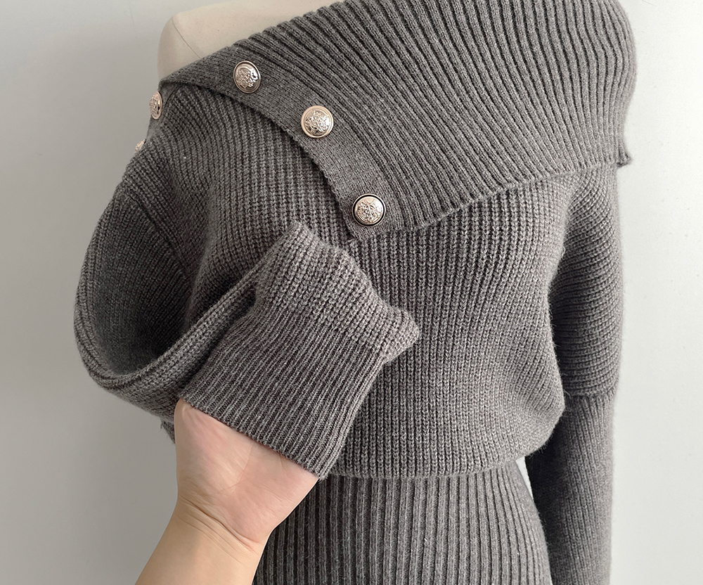 ゴールドボタンオフショルミニワンピース | 詳細画像20