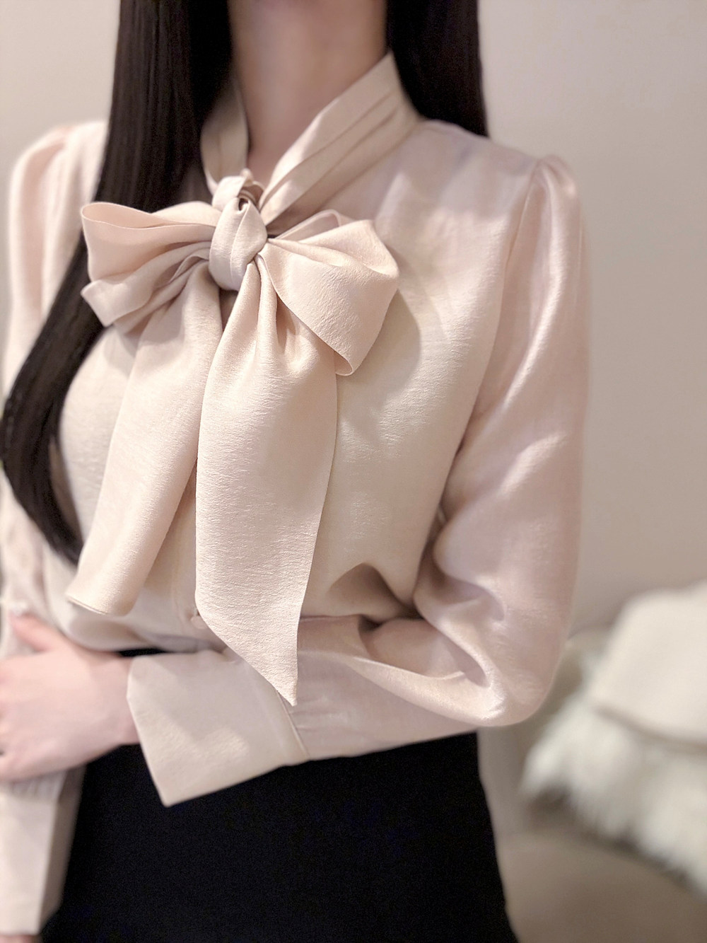 リボンシアーパフブラウス | 詳細画像4