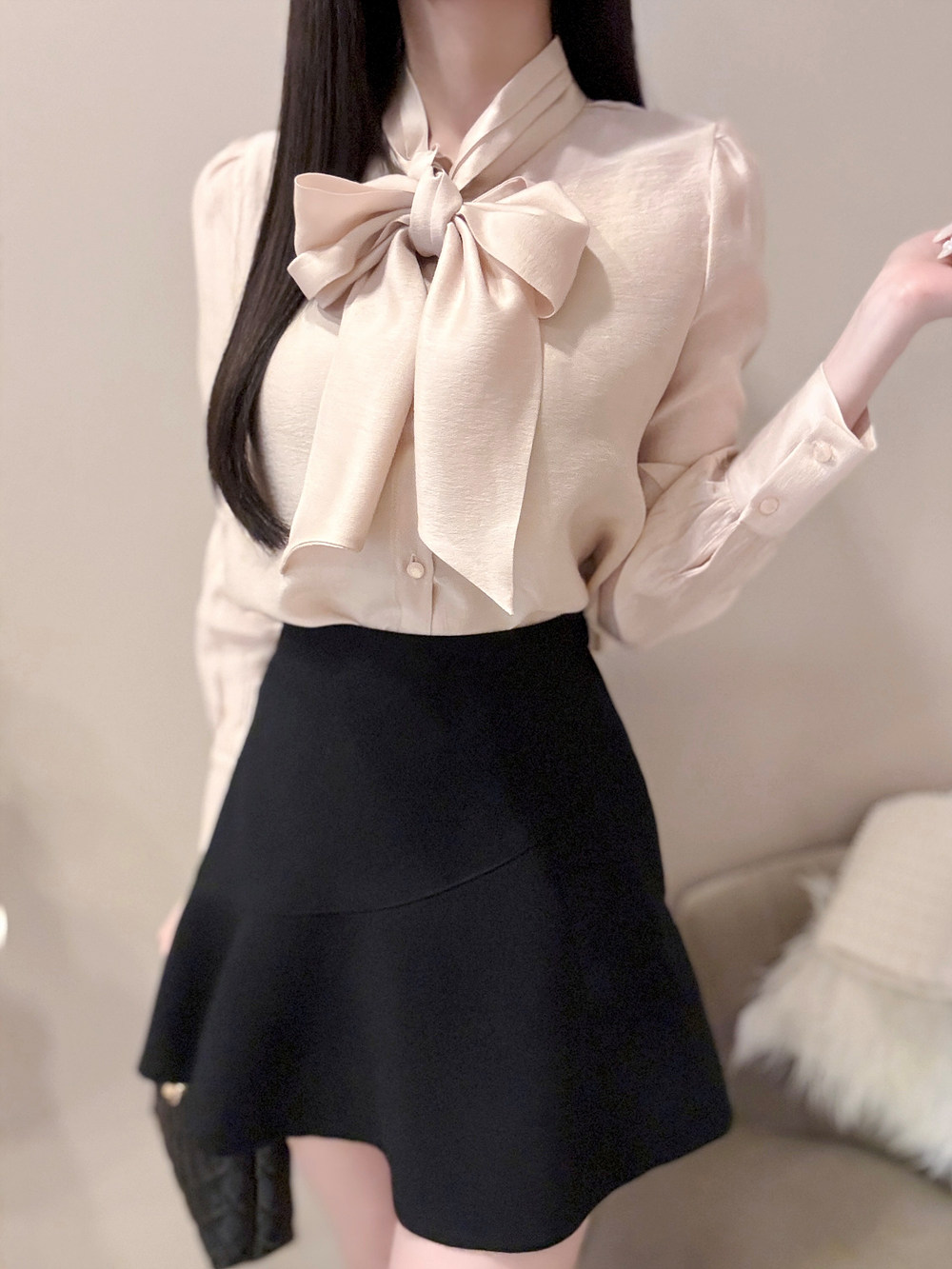 リボンシアーパフブラウス | 詳細画像5