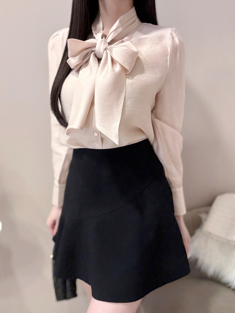 リボンシアーパフブラウス | 詳細画像6